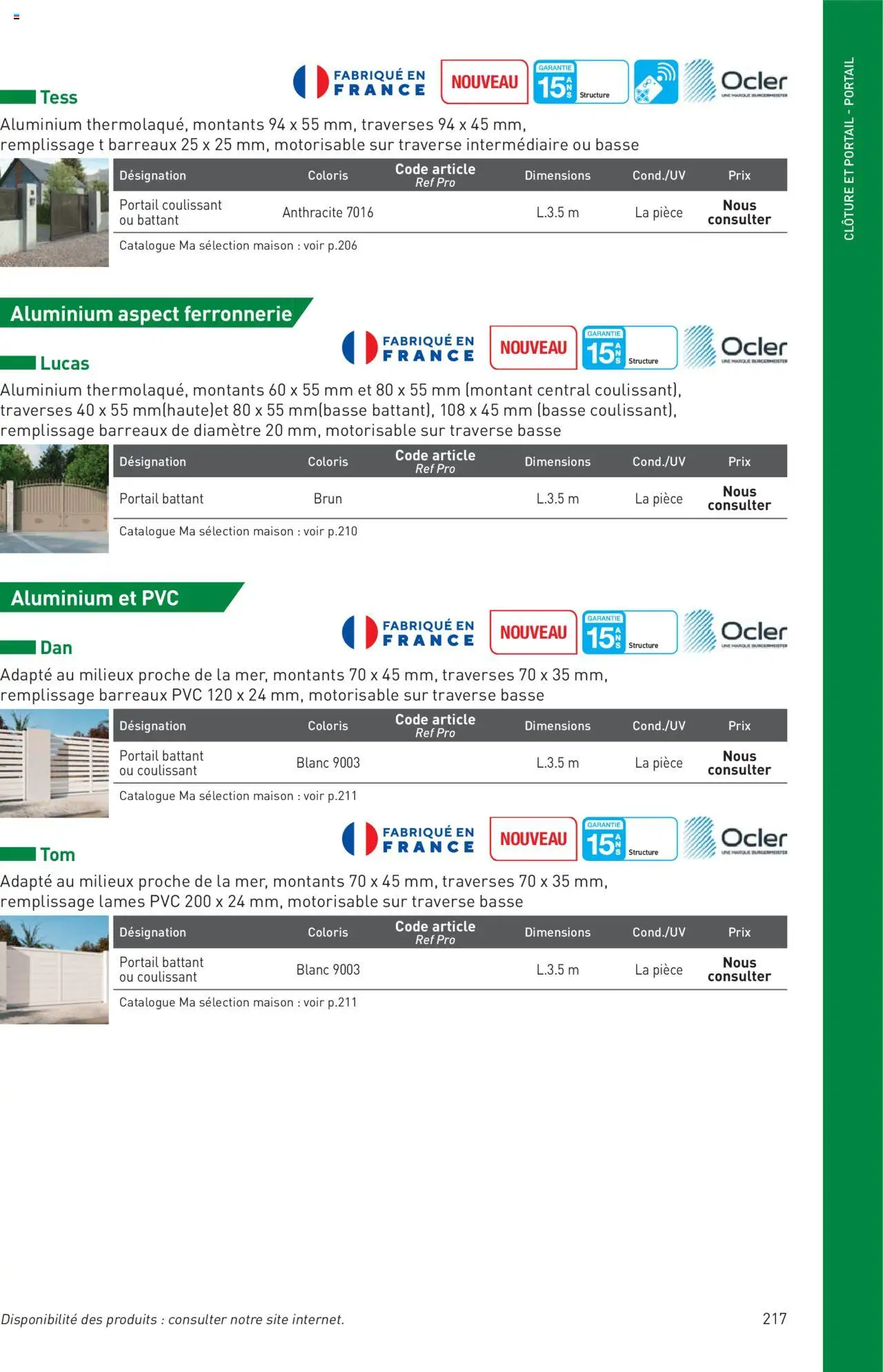  | Page: 217 | Produits: Portail, Clôture