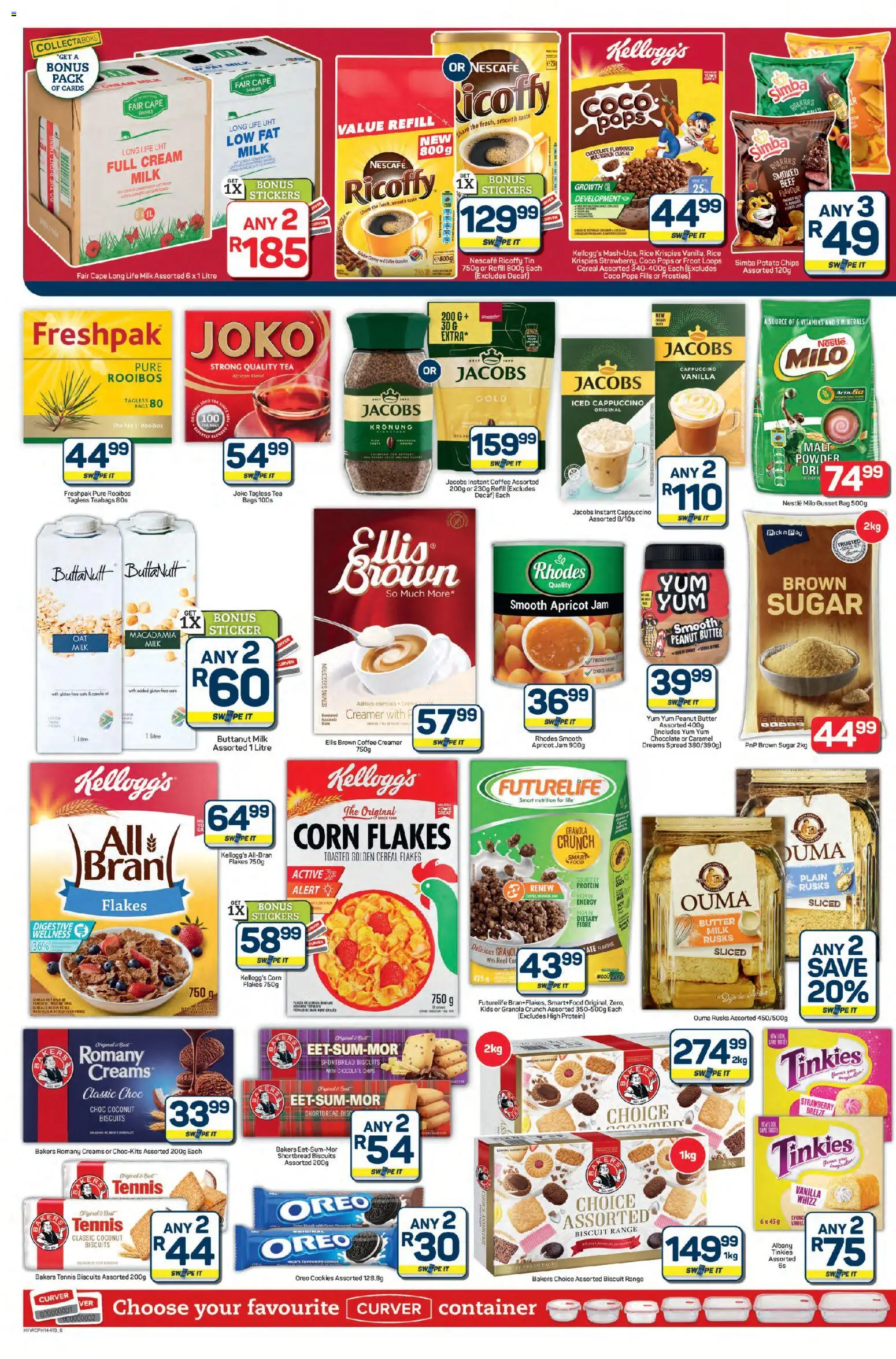 New Pick n Pay catalogue – valid from 23.10.2025 | Page: 6 | Products: Jam, Rusks, Cream, Flakes