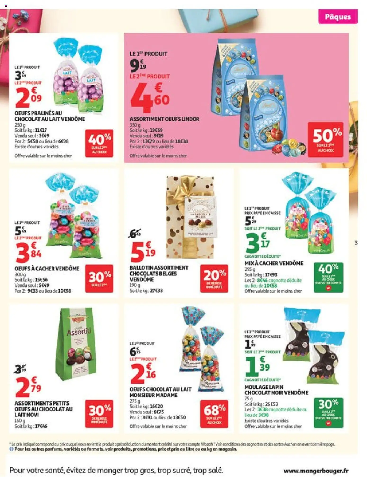 {H1} | Page: 3 | Produits: Chocolats belges, Lapin, Lait, Chocolat