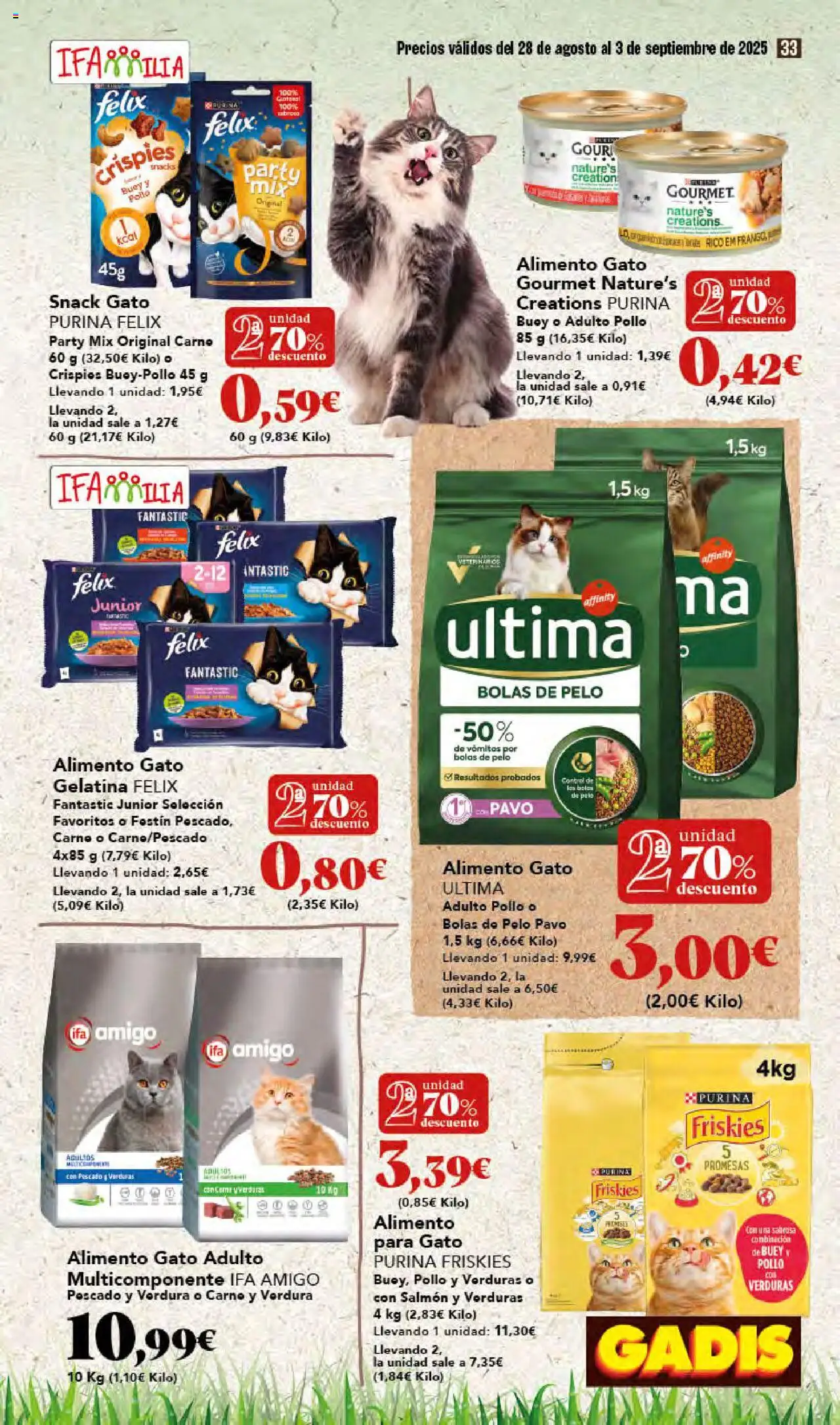 Gadis folleto │ válido desde el 28.08.2025 | Página: 33 | Productos: Gelatina, Pescado