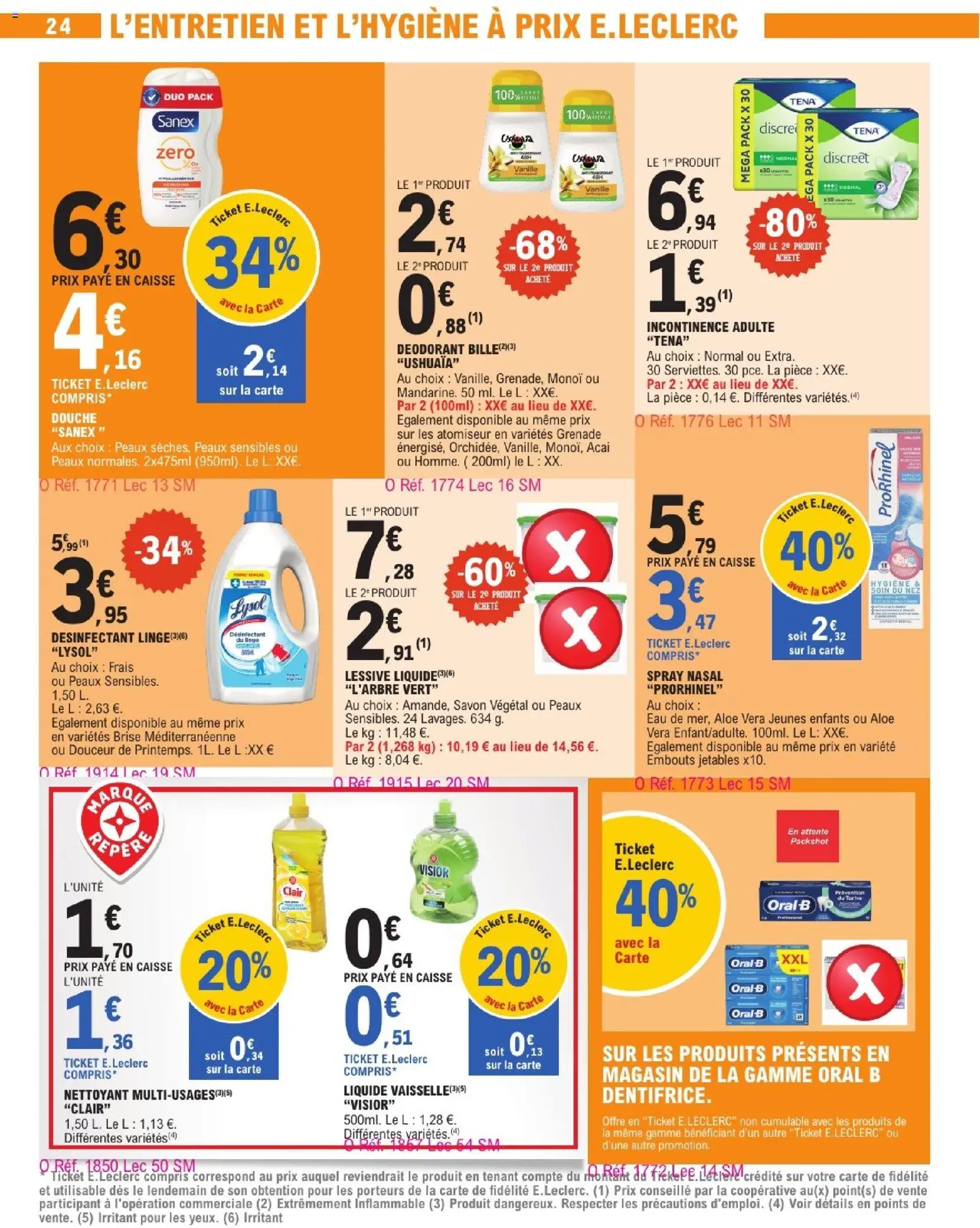 {H1} | Page: 24 | Produits: Oral-b, Savon, Déodorant, Lessive