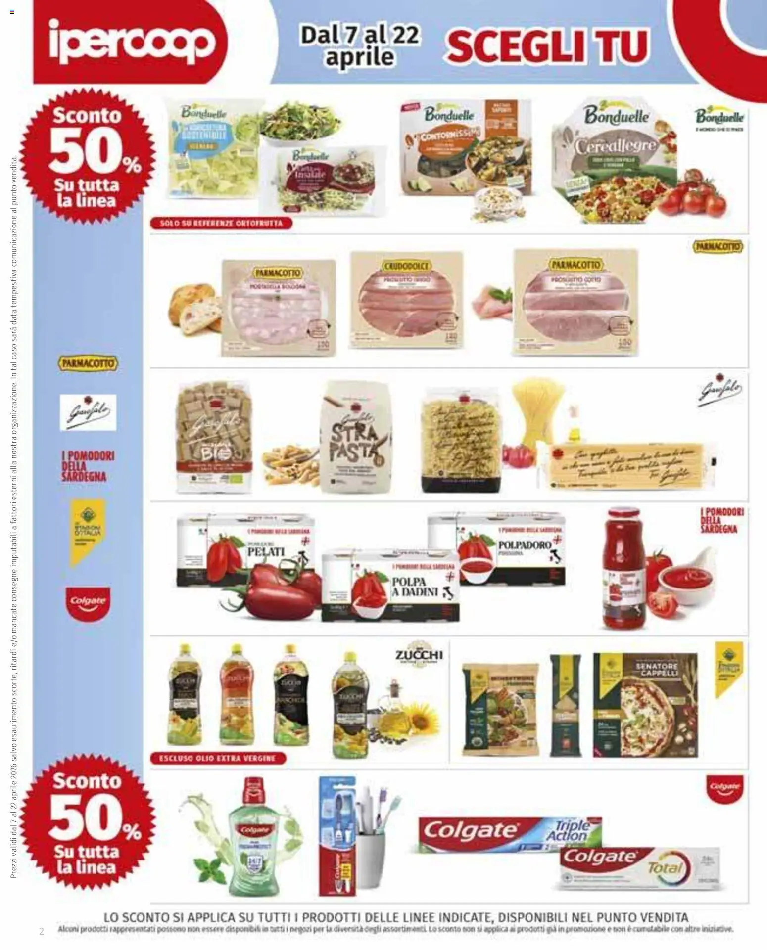 Volantino Ipercoop del 07.04.2026 | Pagina: 2 | Prodotti: Olio, Pomodori, Pasta, Olio extra vergine