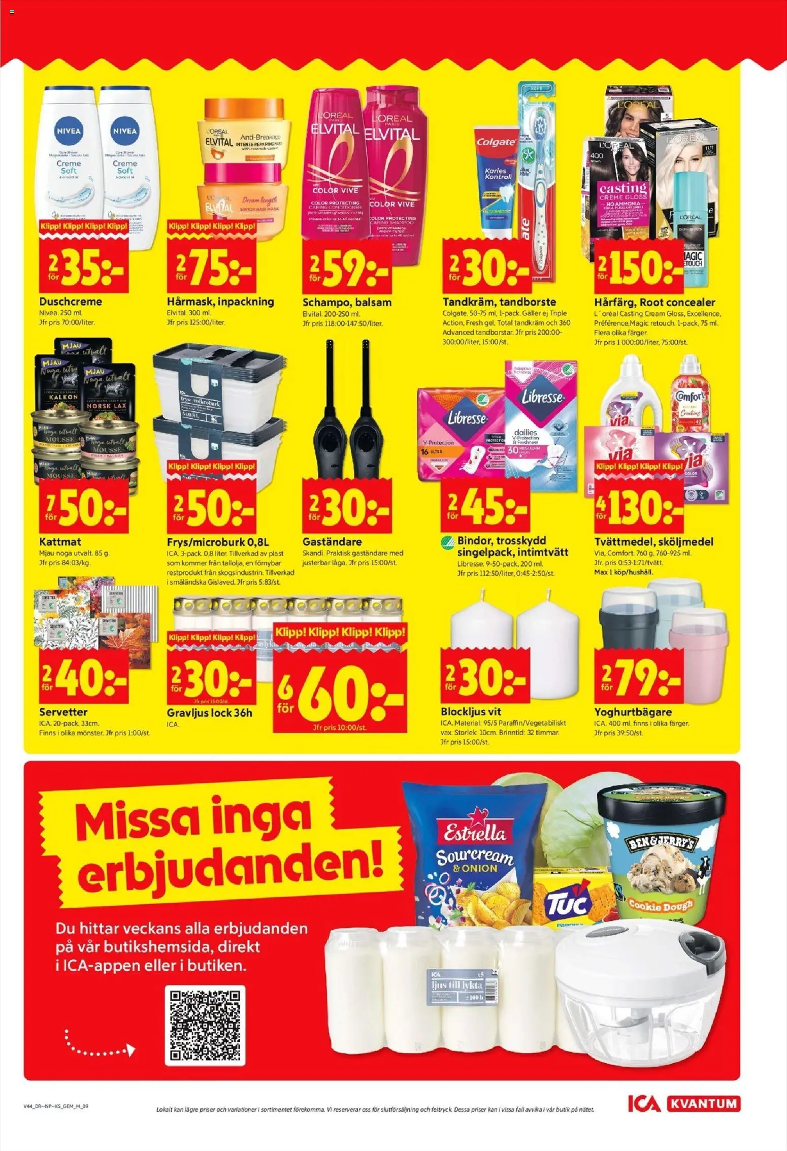 ICA Kvantum reklamblad aktuell från 27.10.2025 | Sida: 9 | Produkter: Mousse, Lykta, Balsam, Kalkon
