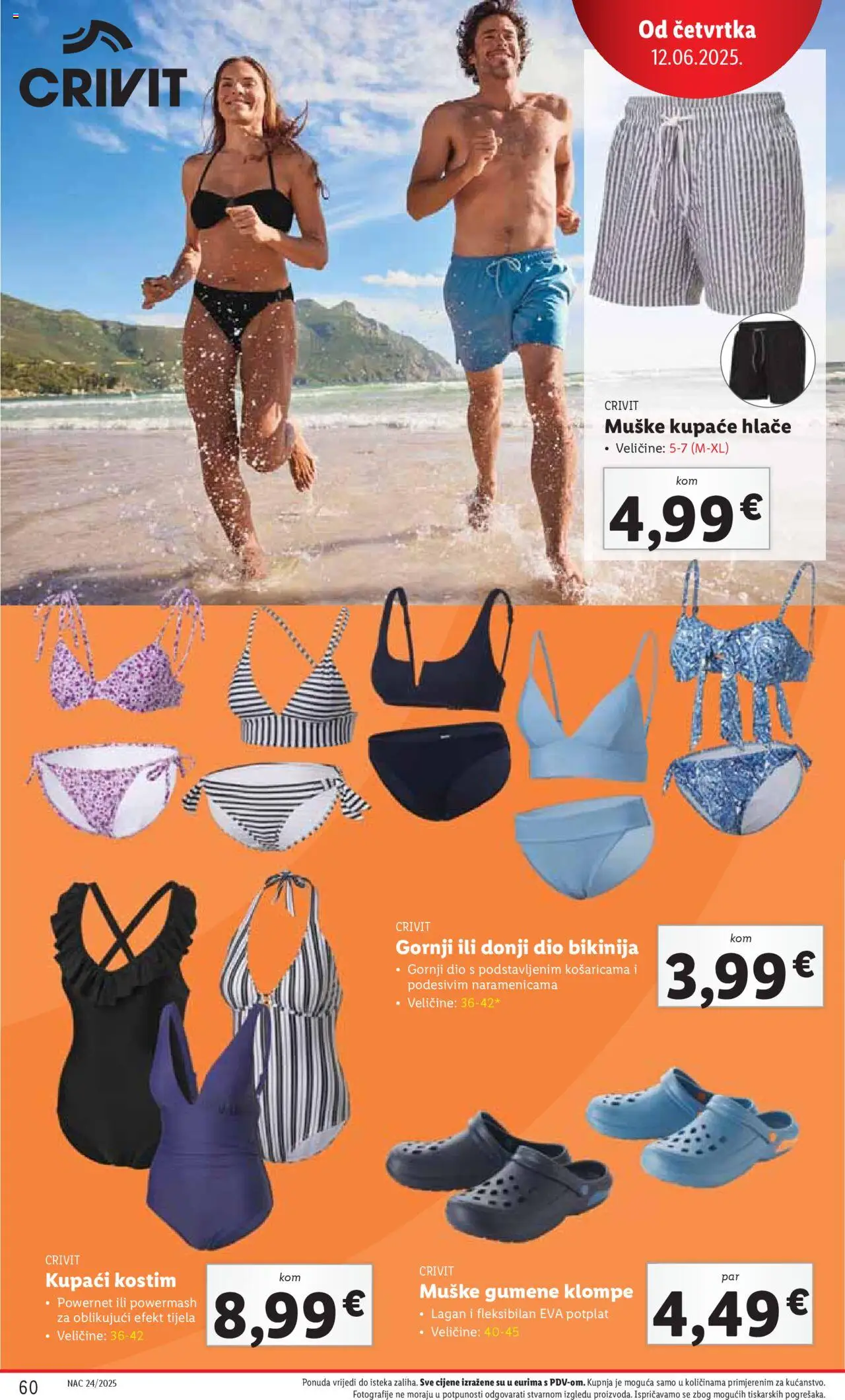 Lidl katalog | vrijedi od 09.06.2025 | Stranica: 60 | Proizvodi: Kupaće hlače, Hlače, Kupaći kostim