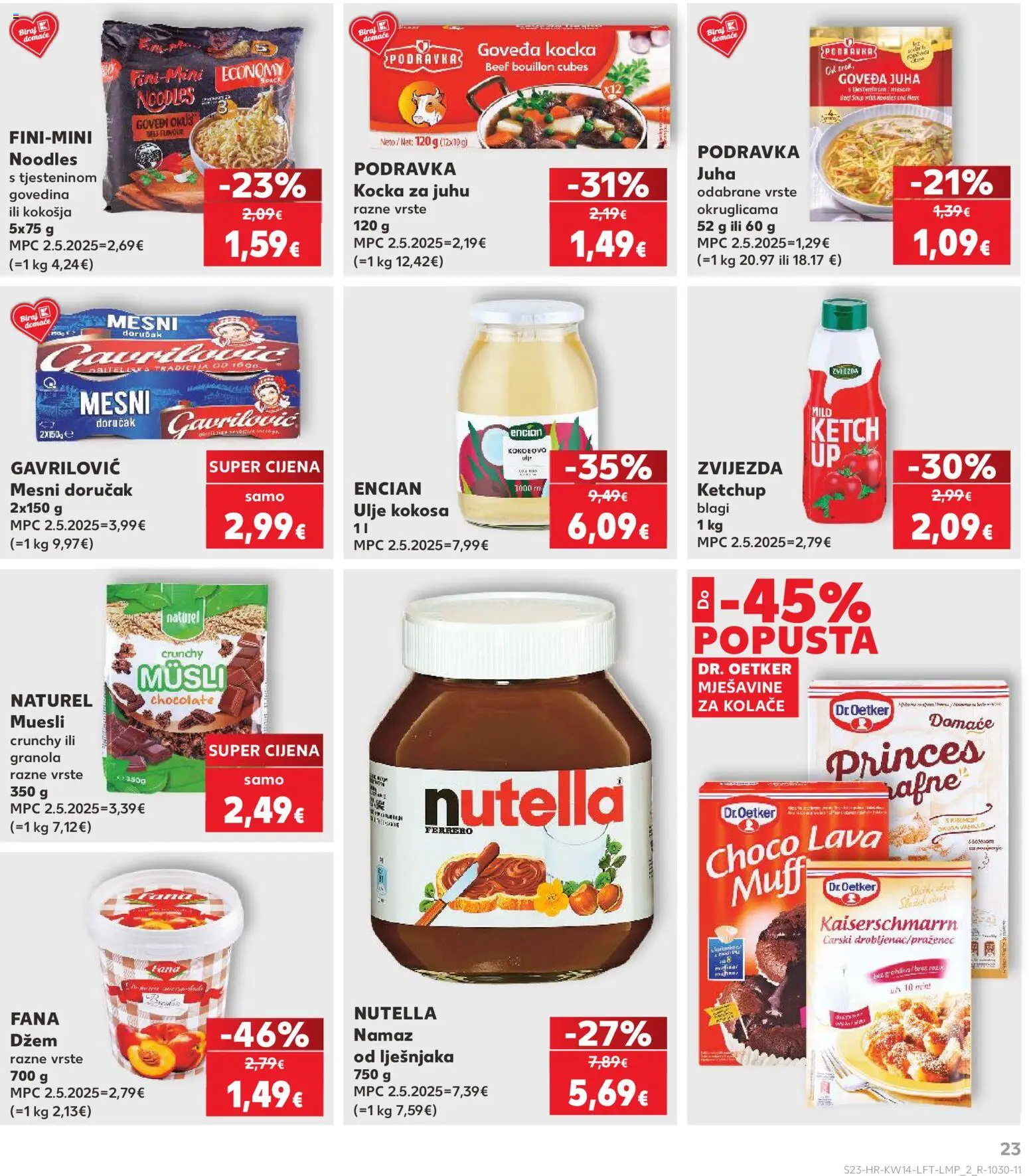 Kaufland katalog | vrijedi od 01.04.2026 | Stranica: 23 | Proizvodi: Nutella, Govedina, Namaz od lješnjaka, Namaz
