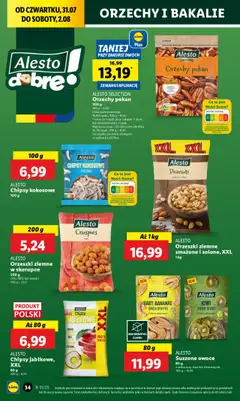Lidl Gazetka od 31.07.2025 | Strona: 52 | Produkty: Chipsy, Chipsy jabłkowe, Kiwi, Owoce