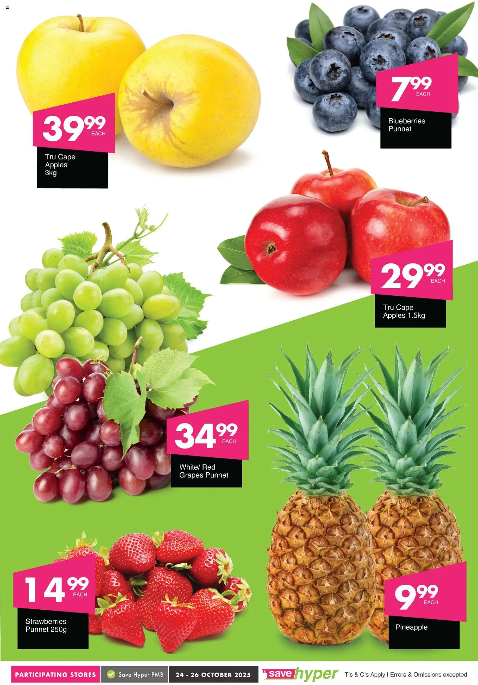 New Save catalogue – valid from 24.10.2025 | Page: 5 | Products: Blueberries, Apples, Strawberries, Grapes