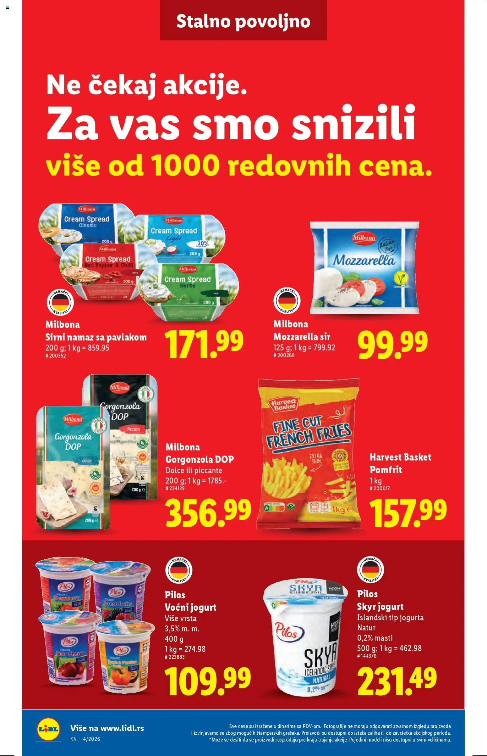 Lidl katalog - važi od 22.01.2026 | Strana: 30 | Proizvode: Pomfrit, Jogurt, Mozzarella, Voćni jogurt