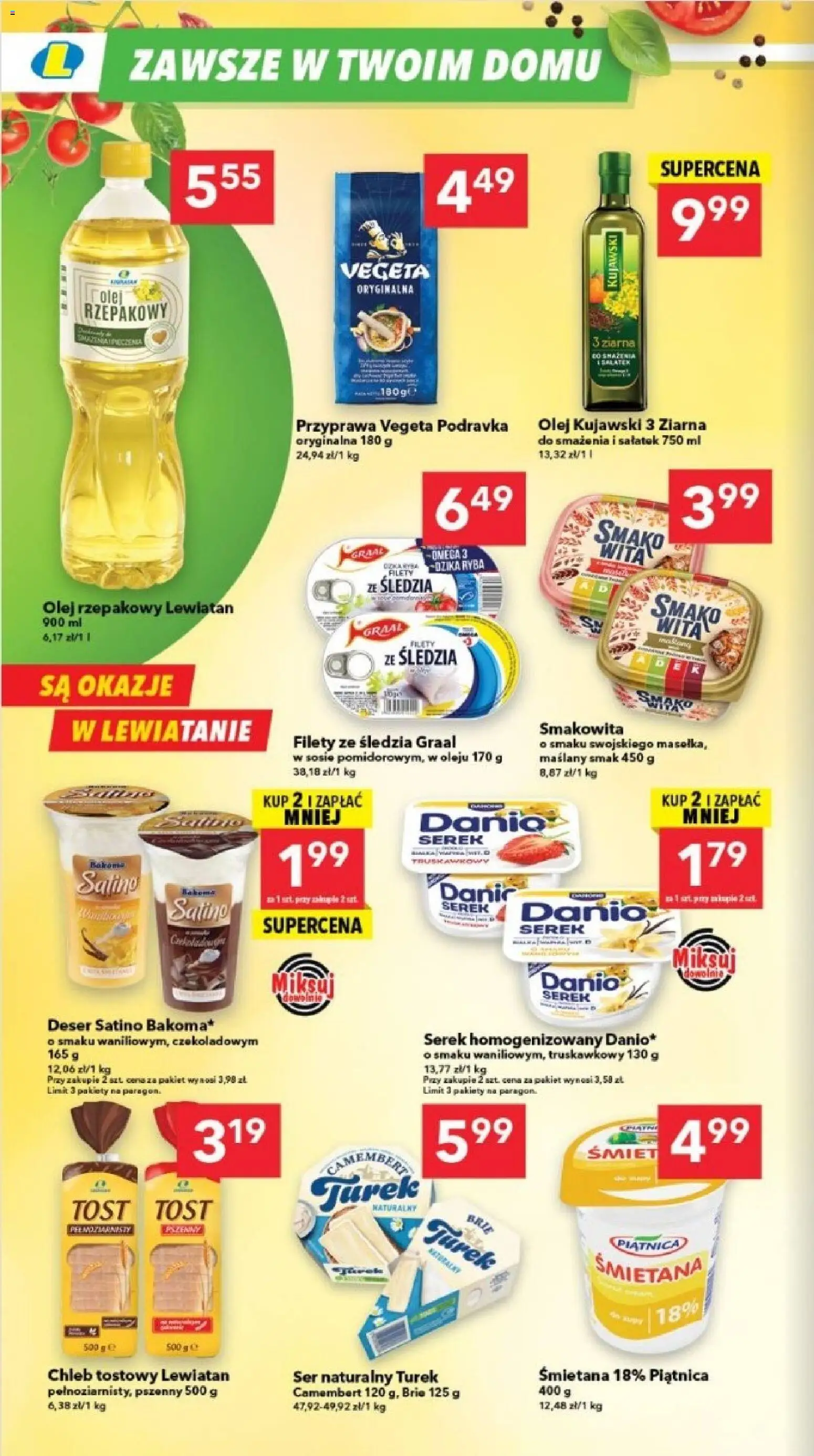 Lewiatan gazetka - Legnica od 06.11.2025 | Strona: 4 | Produkty: Ser, Olej, Śmietana, Ryba