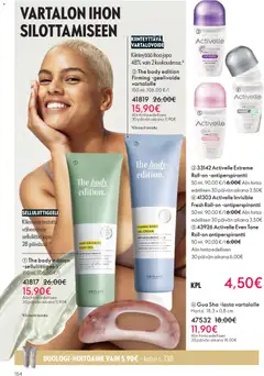 Oriflame-mainoslehti voimassa 19.11.2025 alkaen | Sivu: 154 | Tuotteet: Vartalovoide, Antiperspirantti