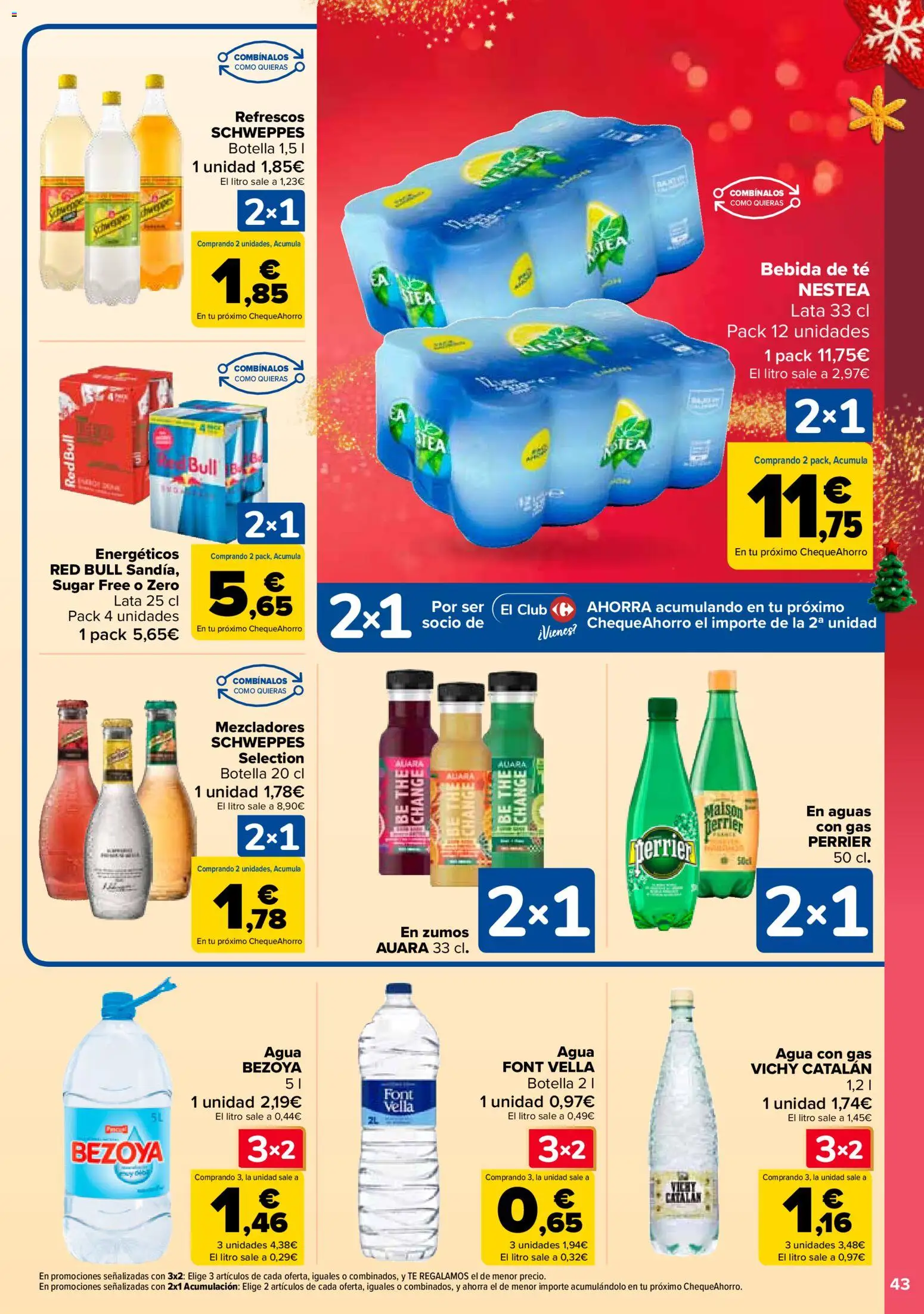 Carrefour folleto │ válido desde el 12.12.2025 | Página: 45 | Productos: Agua con gas, Té