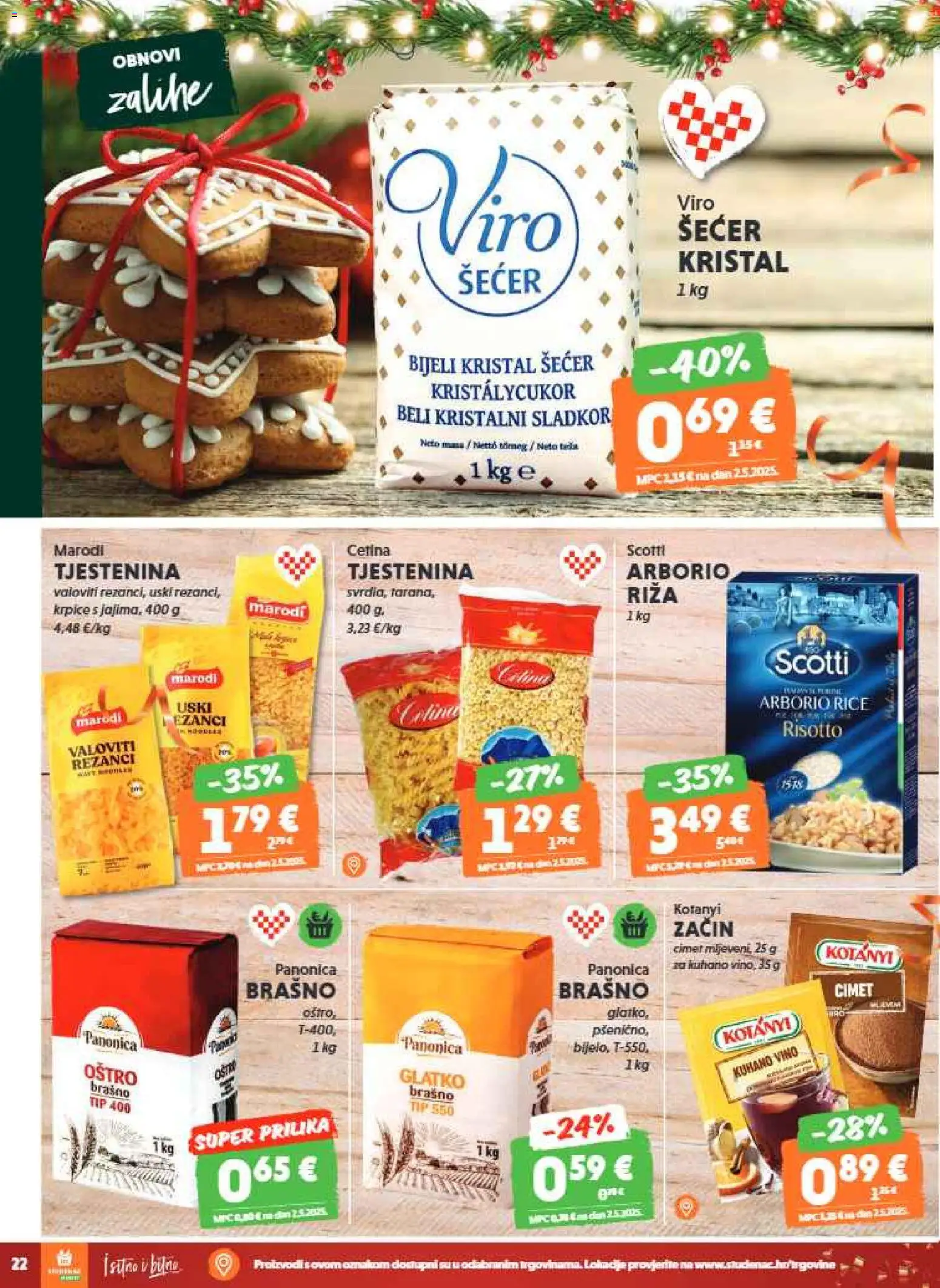Studenac katalog | vrijedi od 17.12.2025 | Stranica: 22 | Proizvodi: Šećer kristal, Vino, Riža, Šećer