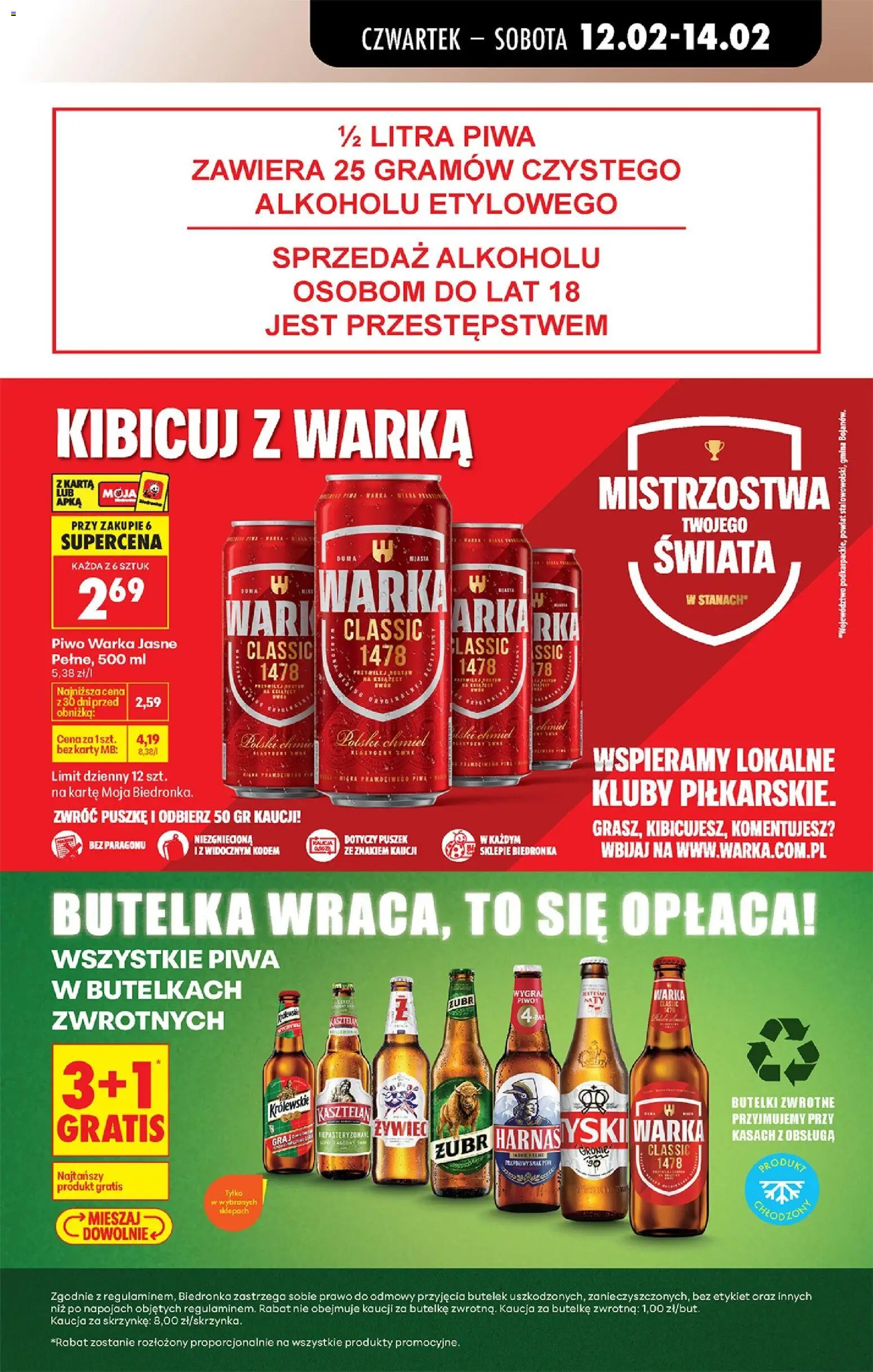 Biedronka gazetka - Oferta w tym tygodniu od 12.02.2026 | Strona: 67 | Produkty: Gra, Warka, Piwo Warka, Harnaś