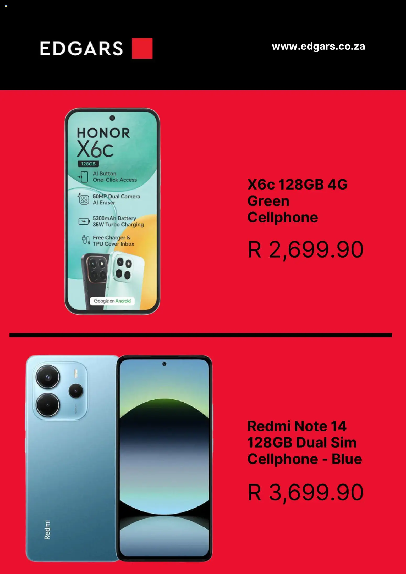 New Edgars catalogue – valid from 28.11.2025 | Page: 4 | Products: Sim, Camera, Battery, Charger