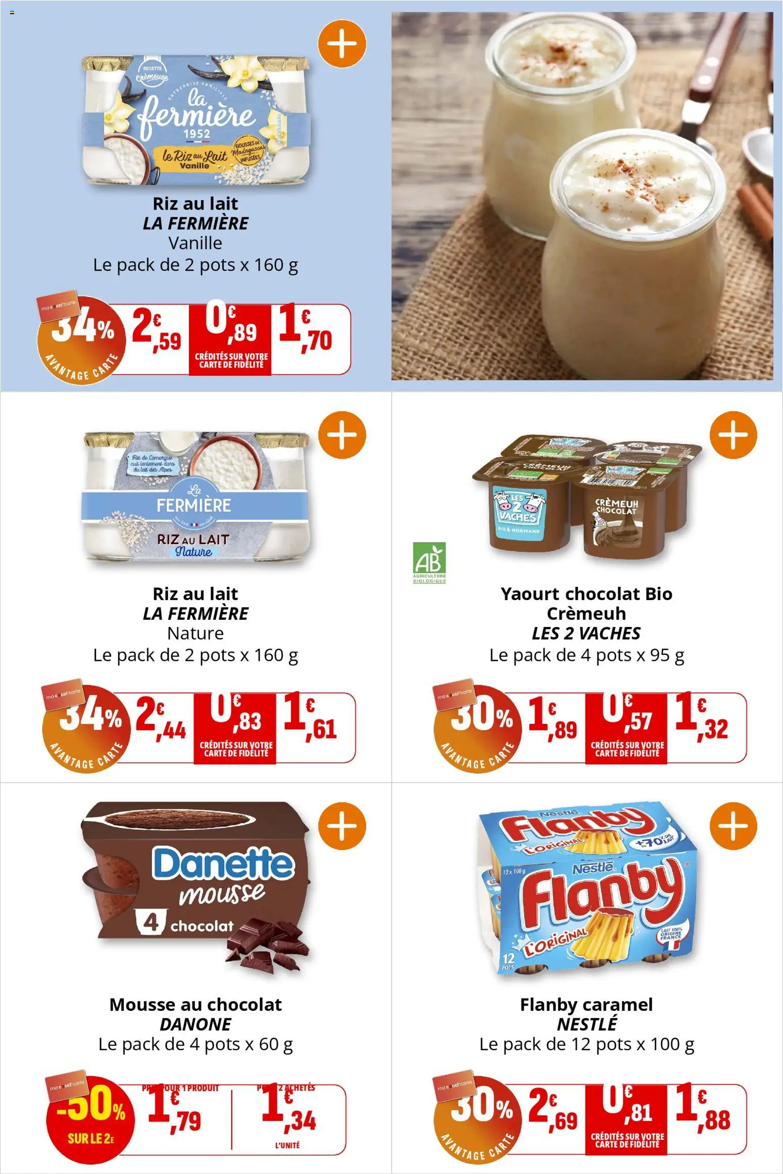 {H1} | Page: 14 | Produits: Mousse, Lait, Yaourt, Chocolat