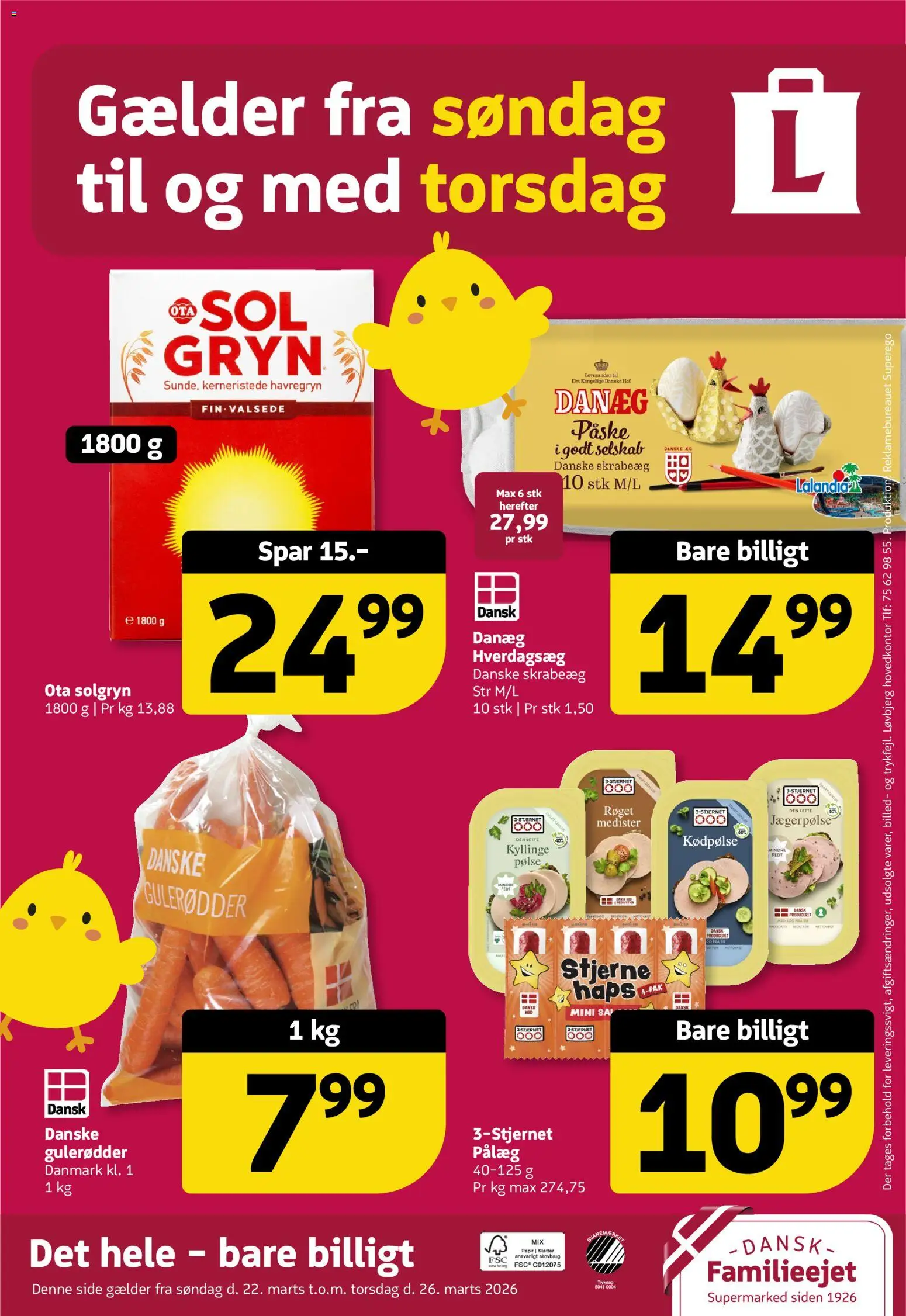 Løvbjerg tilbudsavis – gyldig fra 20.03.2026 | Side: 32 | Produkter: Gulerødder, Pålæg, Havregryn