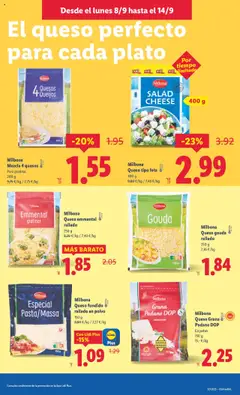 Milbona Queso fundido rallado en polvo, 150 g │ válido desde el 08.09.2025 | Página: 17 | Productos: Γραβάτα, Polvo, Queso, Queso Gouda