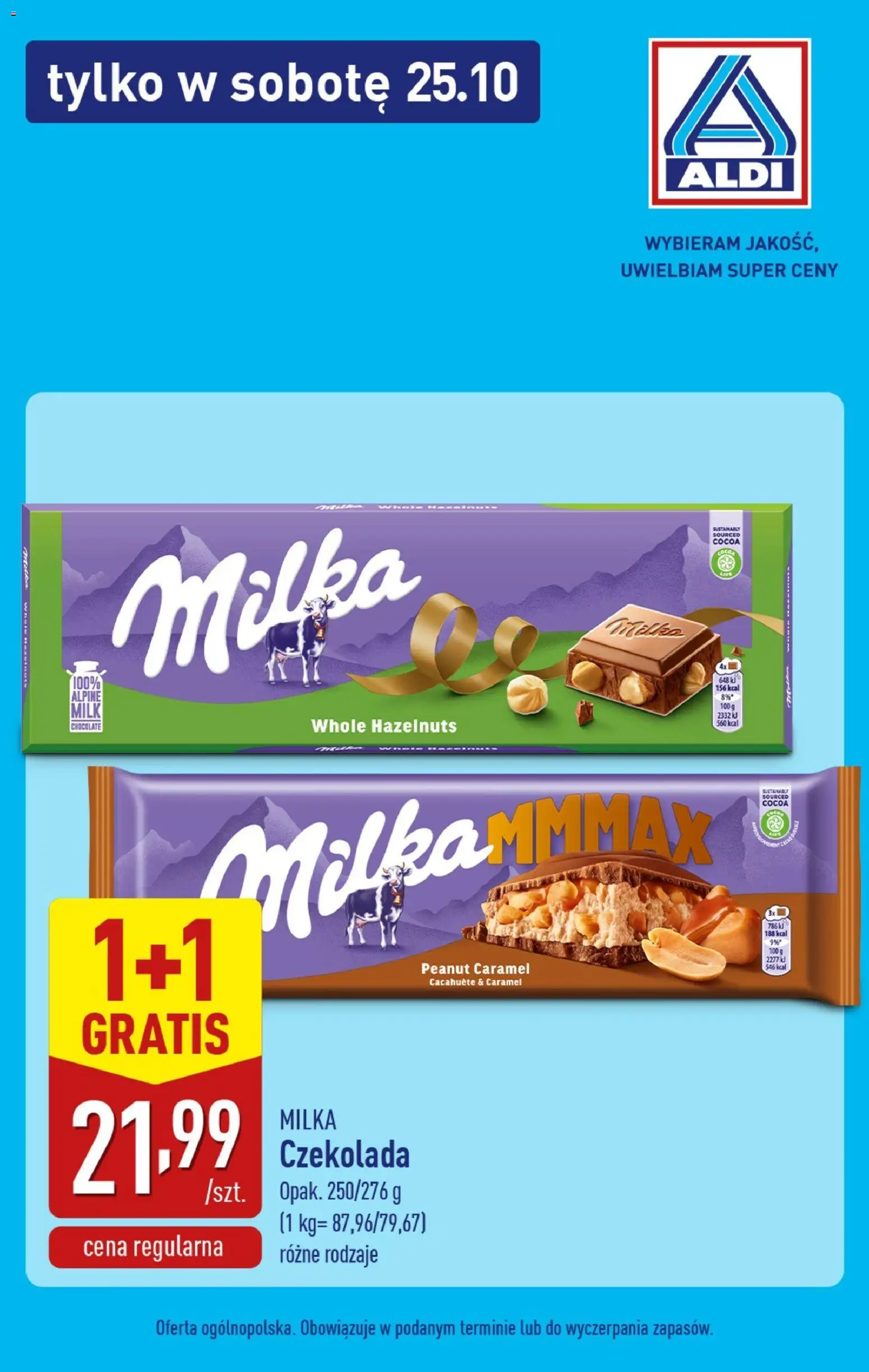 Aldi Gazetka - Tylko w sobotę od 25.10.2025 | Strona: 7 | Produkty: Milka, Czekolada