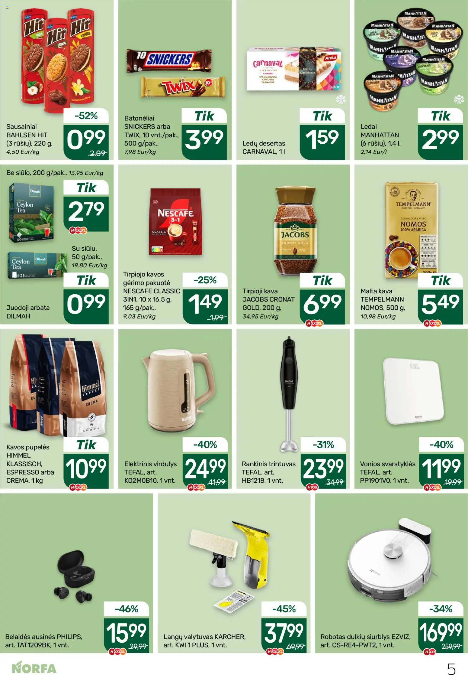 NORFA akcijos nuo 11.12.2025 | Puslapis: 5 | Prekių: Robotas, Ausinės, Arbata, Virdulys