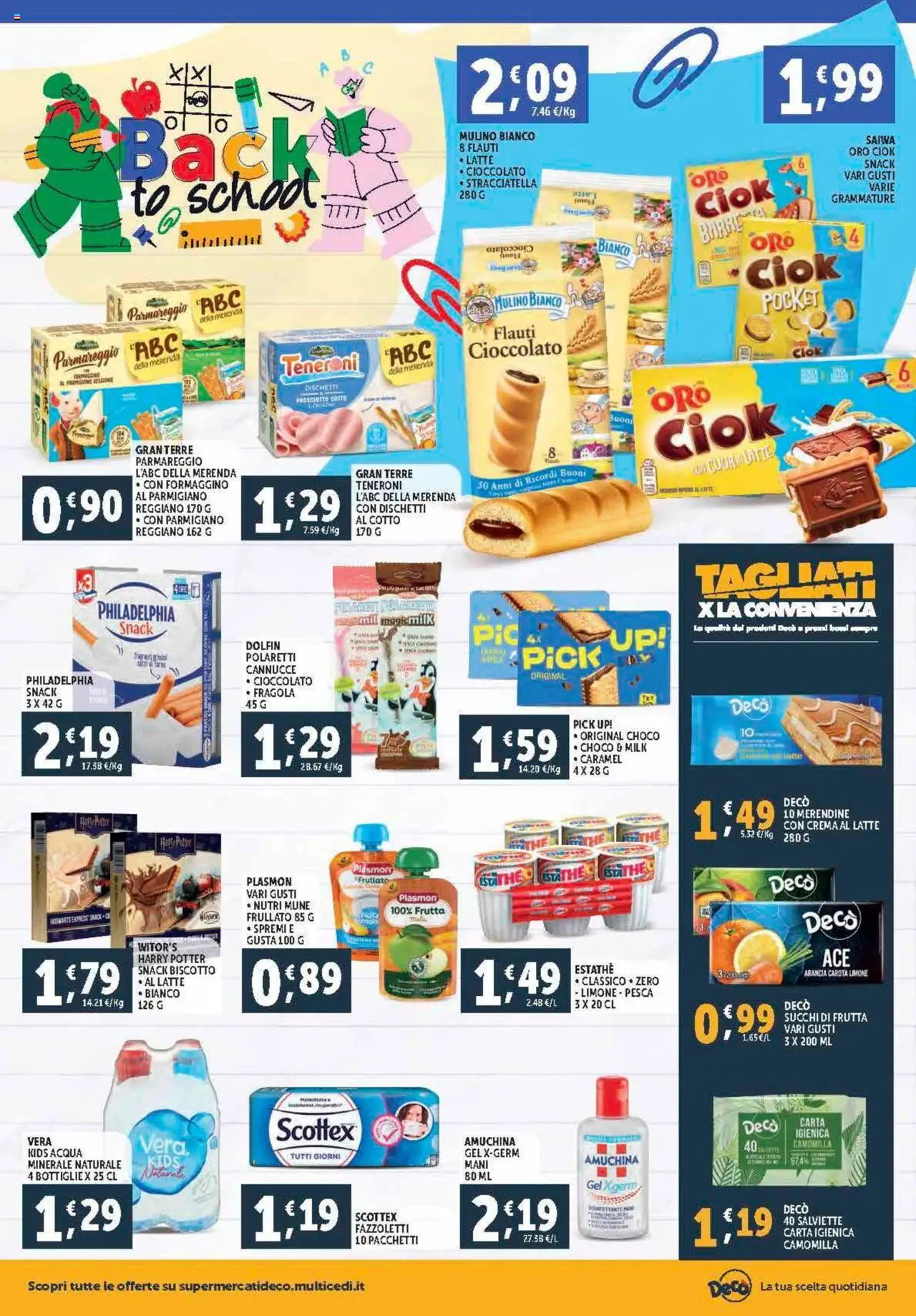 Volantino Decò del 12.09.2025 | Pagina: 8 | Prodotti: Carta igienica, Prosciutto, Pesca, Arancia