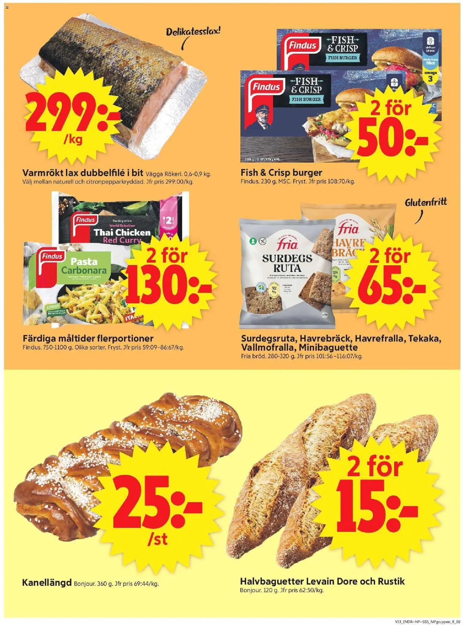 ICA Supermarket reklamblad aktuell från 23.03.2026 | Sida: 15 | Produkter: Levain, Lax, Pasta, Airfryer