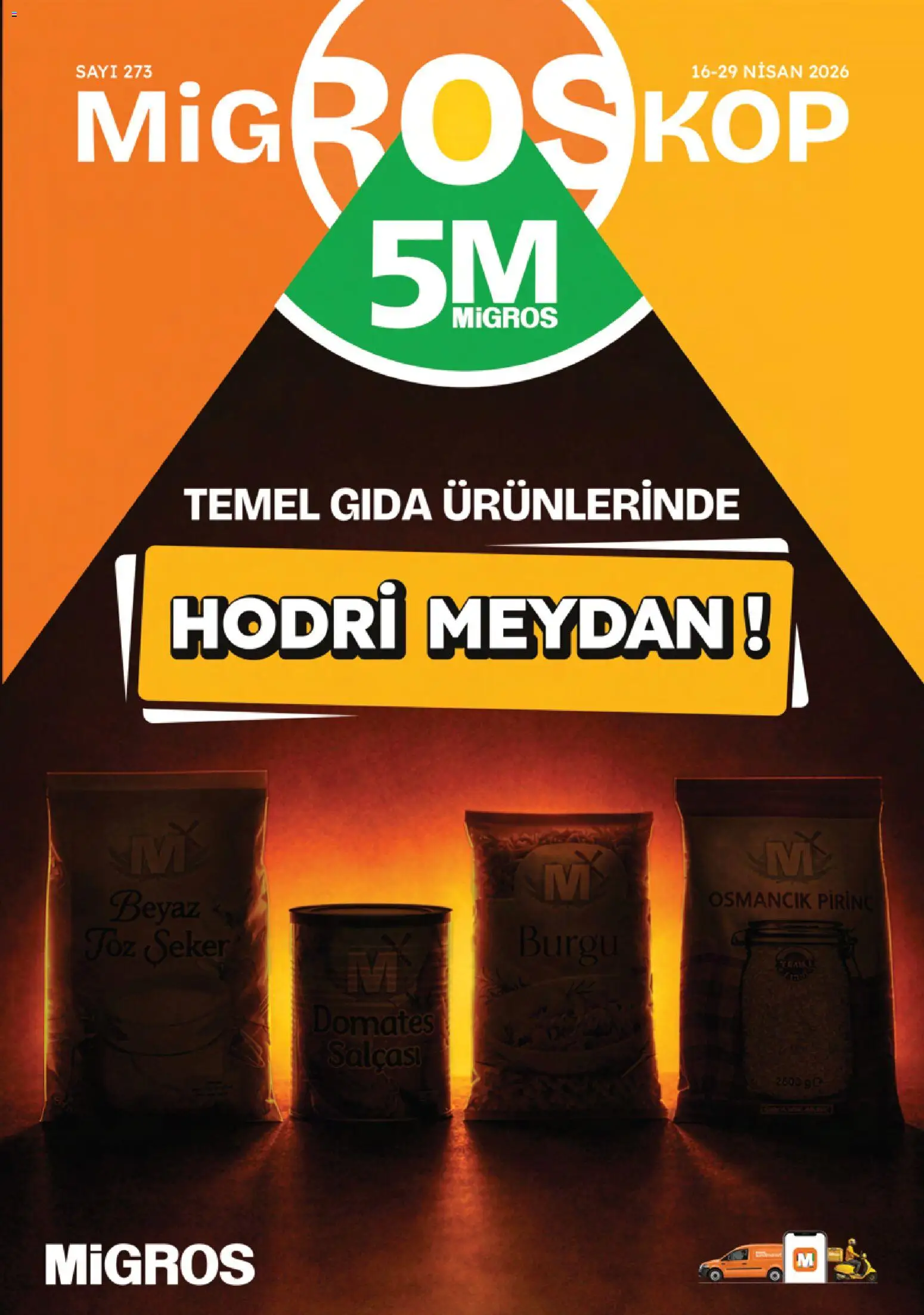 Migros Katalog - 5M Migroskop Dijital - 16.04.2026 tarihinden itibaren geçerlidir | Sayfa: 1 | Ürünler: Domates, Pirinç, Şeker, Toz şeker