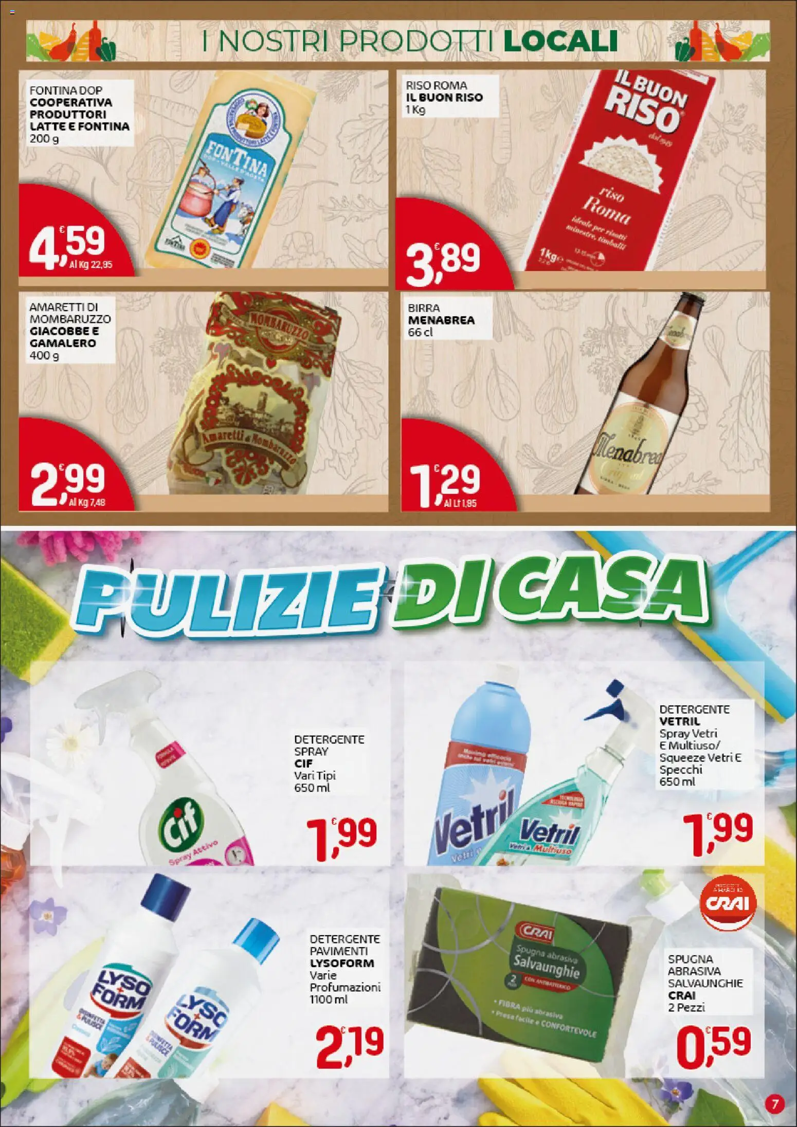 Volantino CRAI del 07.04.2026 | Pagina: 7 | Prodotti: Birra, Riso, Detergente, Presa
