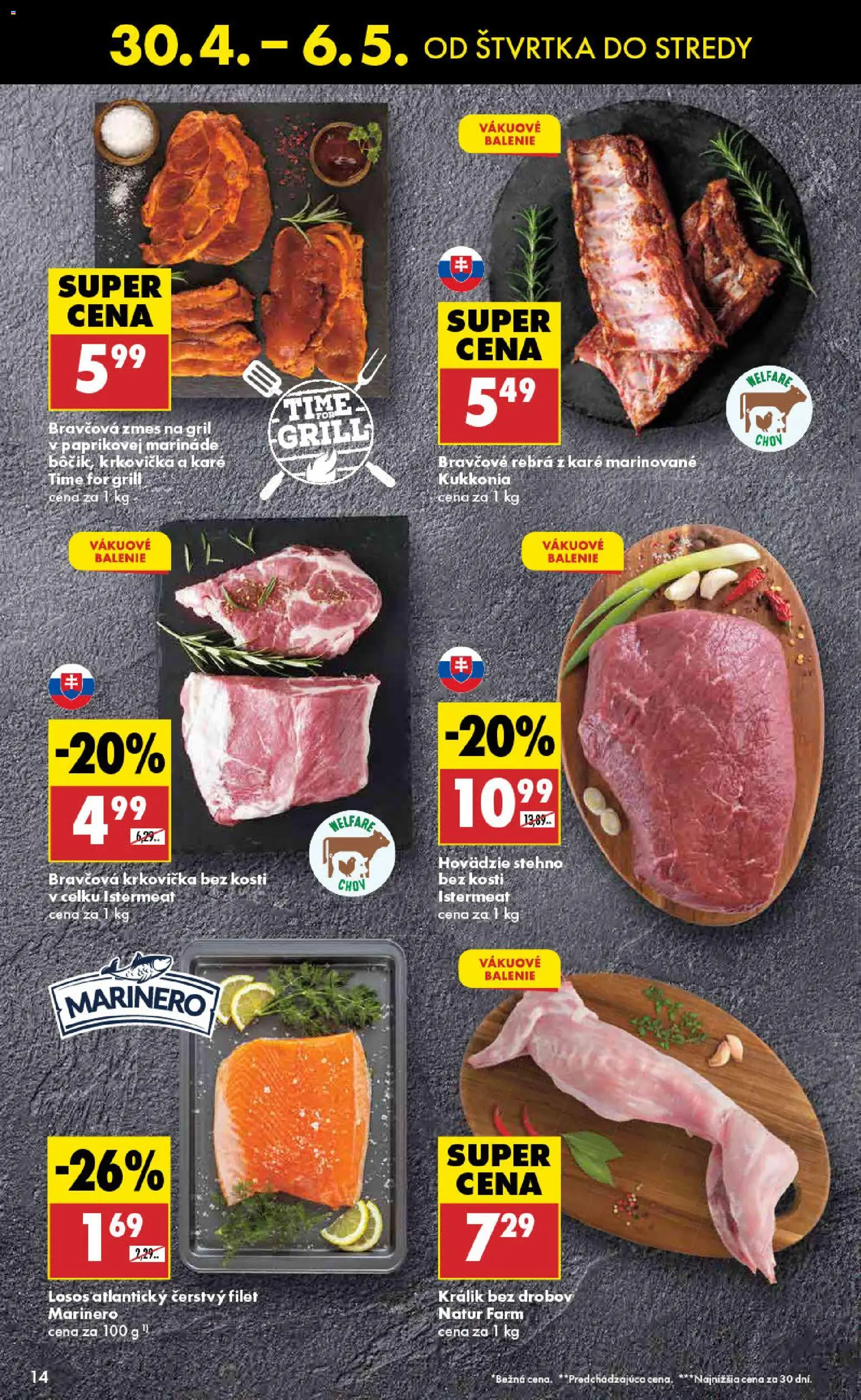 Nové Biedronka akcie – leták je platný od 30.04.2026 | Strana: 14 | Produkty: Gril, Losos, Krkovička