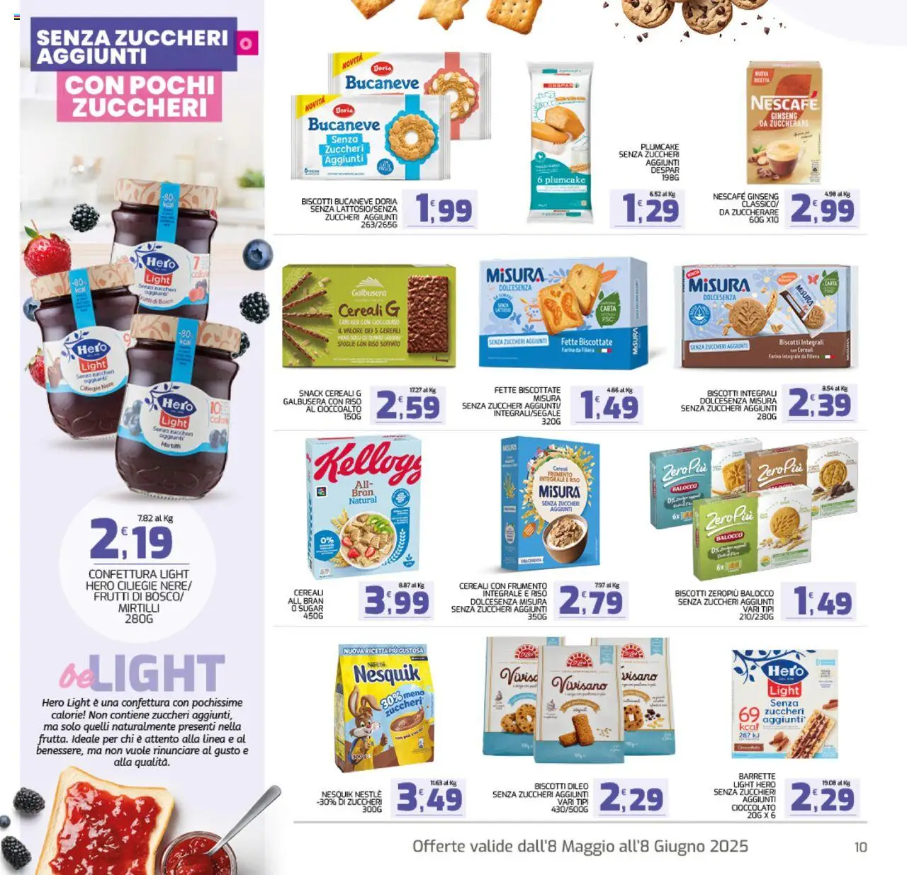 Volantino Interspar del 04.06.2025 | Pagina: 10 | Prodotti: Cereali, Biscotti, Farina, Plumcake