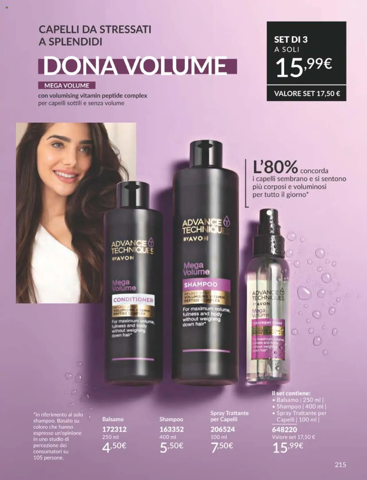 Volantino Avon del 01.09.2025 | Pagina: 215 | Prodotti: Shampoo, Balsamo, Body