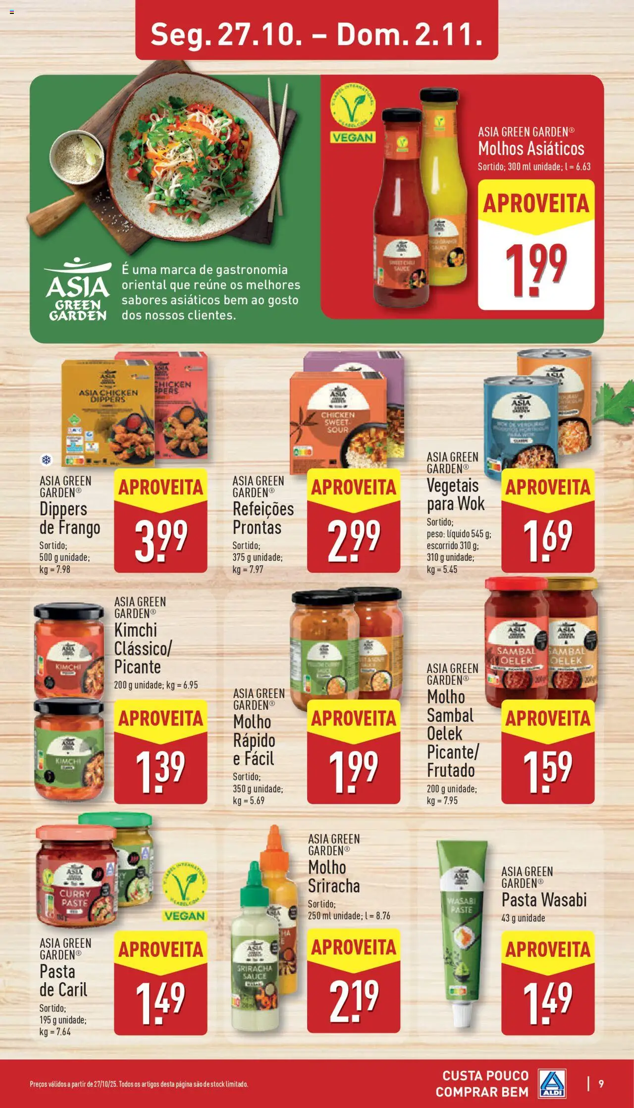 Aldi folheto │ válido de 27.10.2025 | Página: 9 | Produtos: Frango, Sriracha