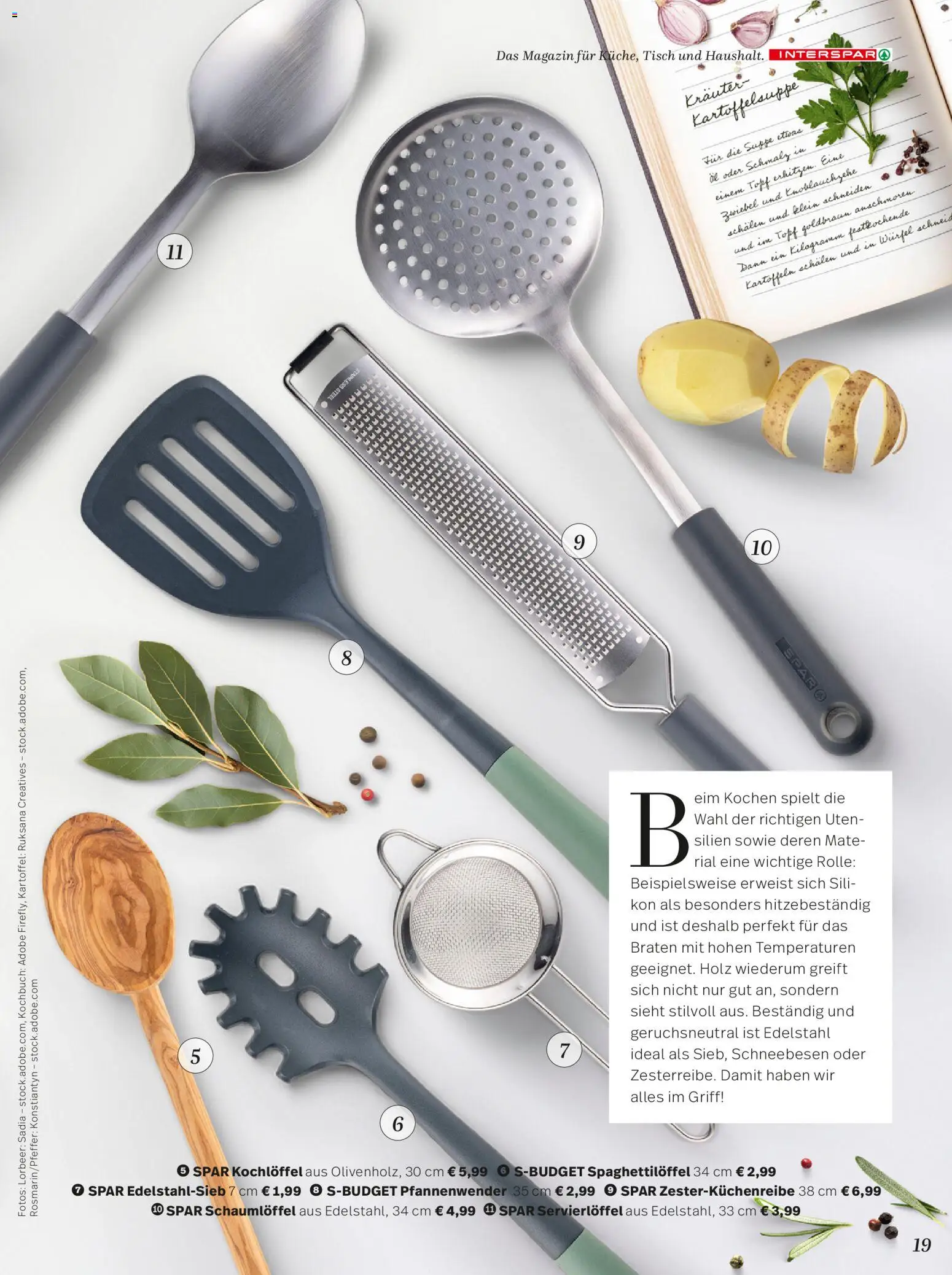 Interspar Mein Zuhause Magazin  gültig ab 07.04.2026 | Seite: 19 | Produkte: Kartoffeln, Dolce gusto kapszula, Tisch, Öl