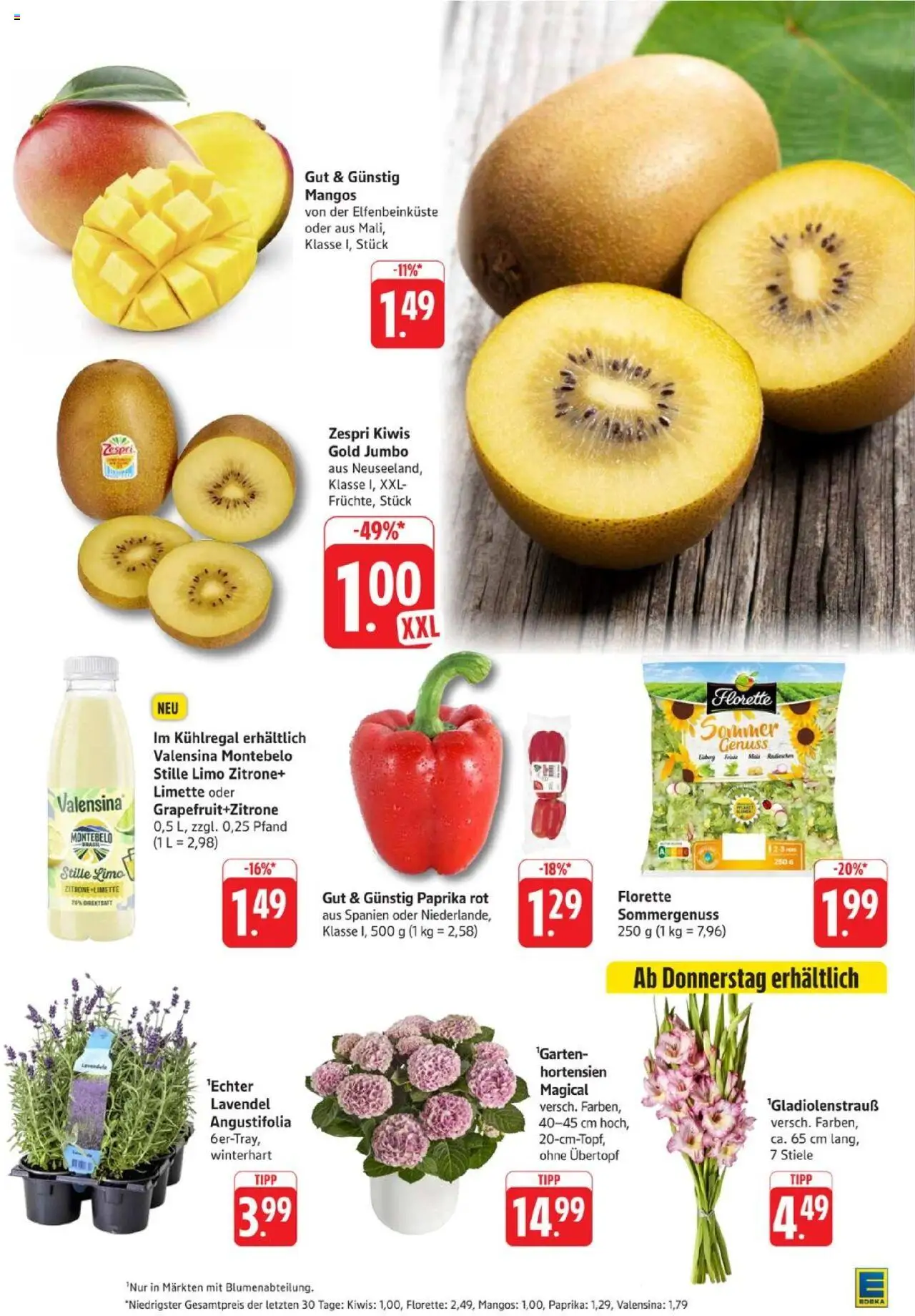 Edeka Prospekt 	 - gültig ab dem 07.07.2025 | Seite: 3 | Produkte: Valensina, Paprika, Zitrone, Kiwi