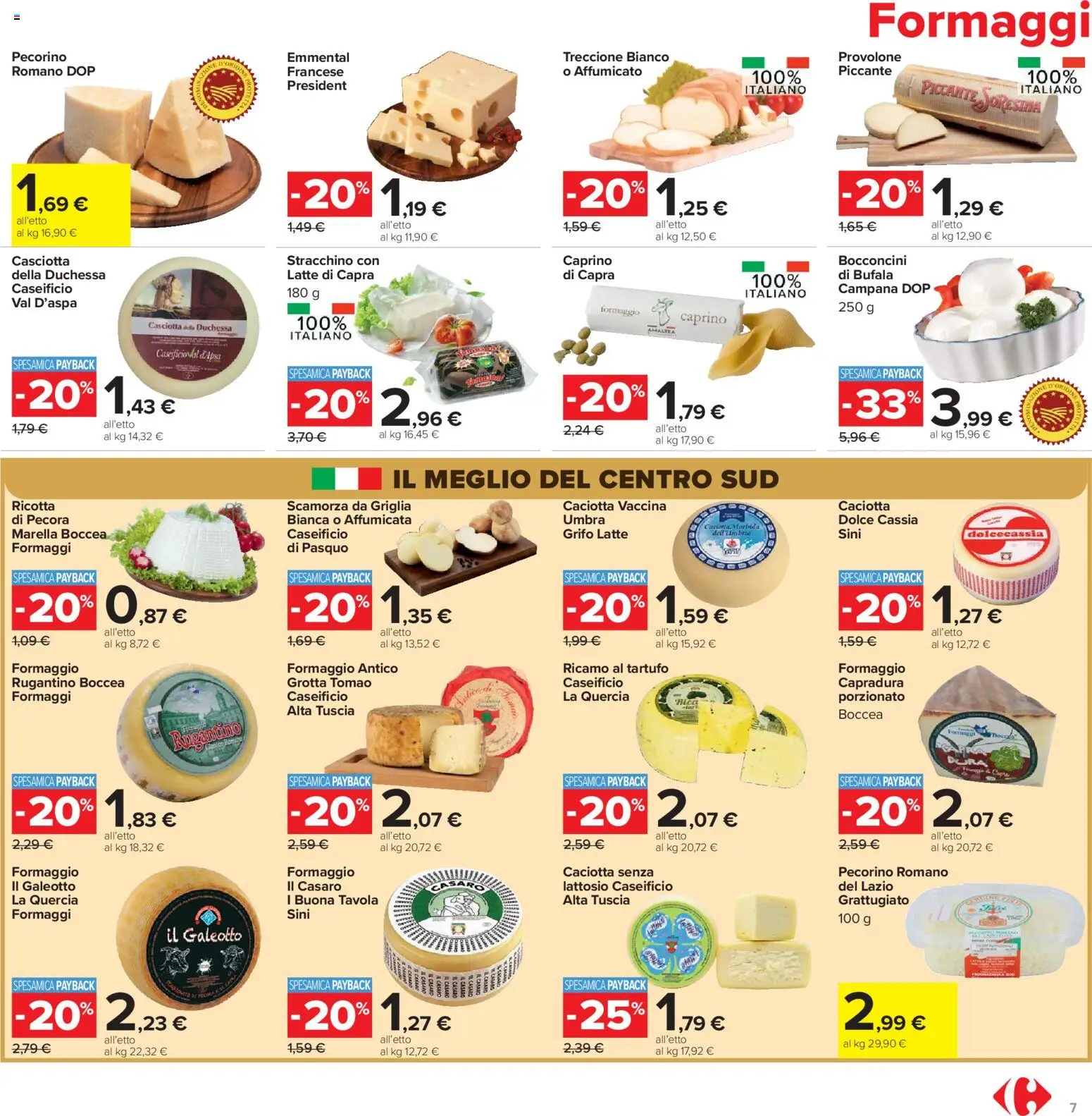Volantino Carrefour del 07.04.2026 | Pagina: 7 | Prodotti: Latte, Stracchino, Ricotta, Emmental
