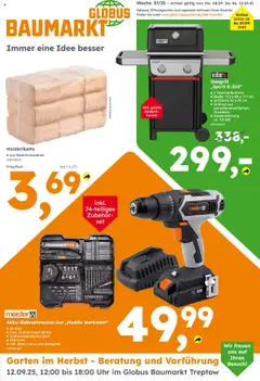 Globus Baumarkt Prospekt Berlin	 ab 08.09.2025 gültig