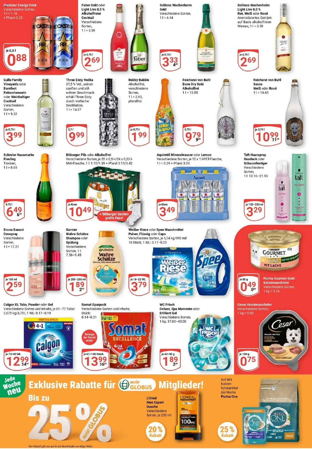 Globus prospekt Grünstadt	 - gültig ab dem 17.08.2025 | Seite: 4 | Produkte: Energy, Mineralwasser, Wc frisch, Vodka
