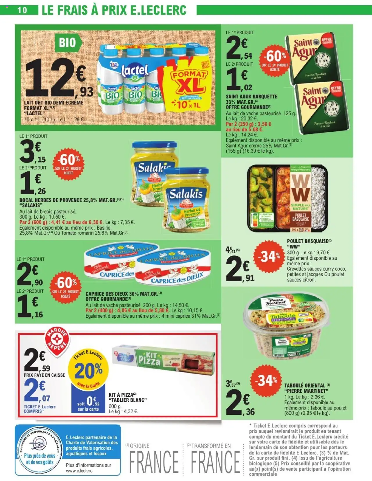  | Page: 10 | Produits: Tablier, Curry, Lait, Pizza