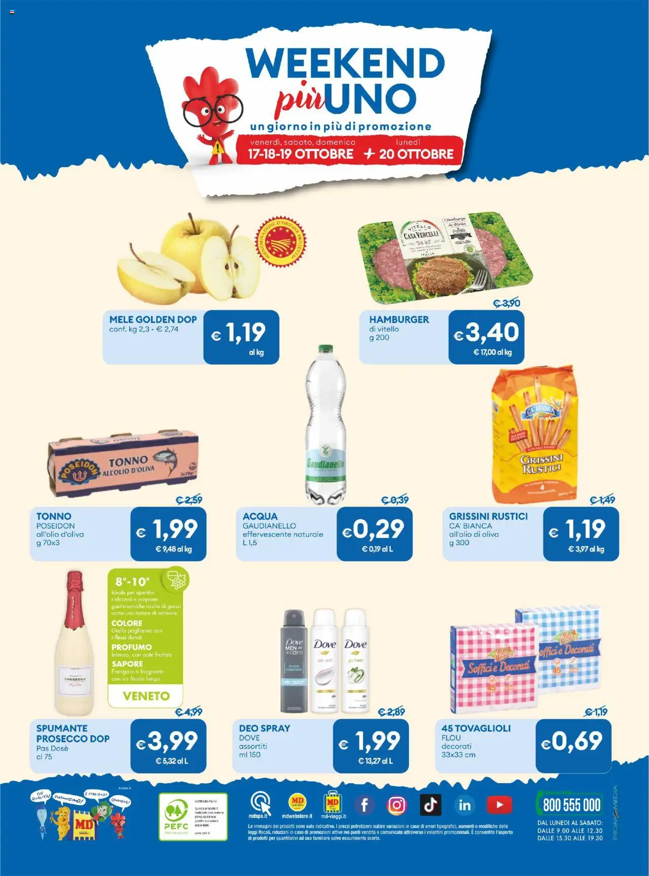Volantino MD Discount del 07.10.2025 | Pagina: 30 | Prodotti: Mele, Spumante, Vitello, Grissini