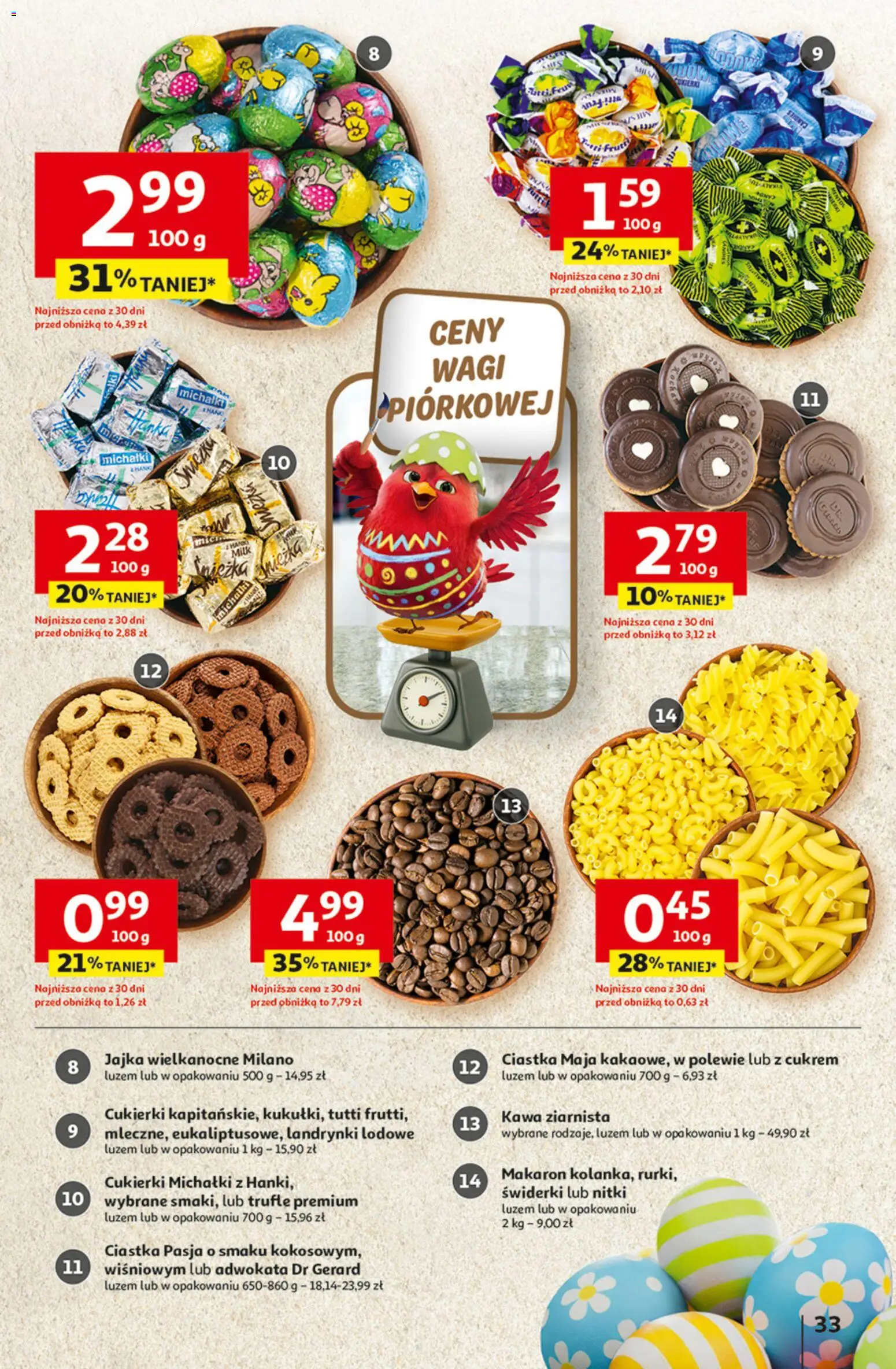 Auchan gazetka - 30 Lat Hipermarket od 12.03.2026 | Strona: 33 | Produkty: Kawa ziarnista, Jajka, Kawa, Cukierki