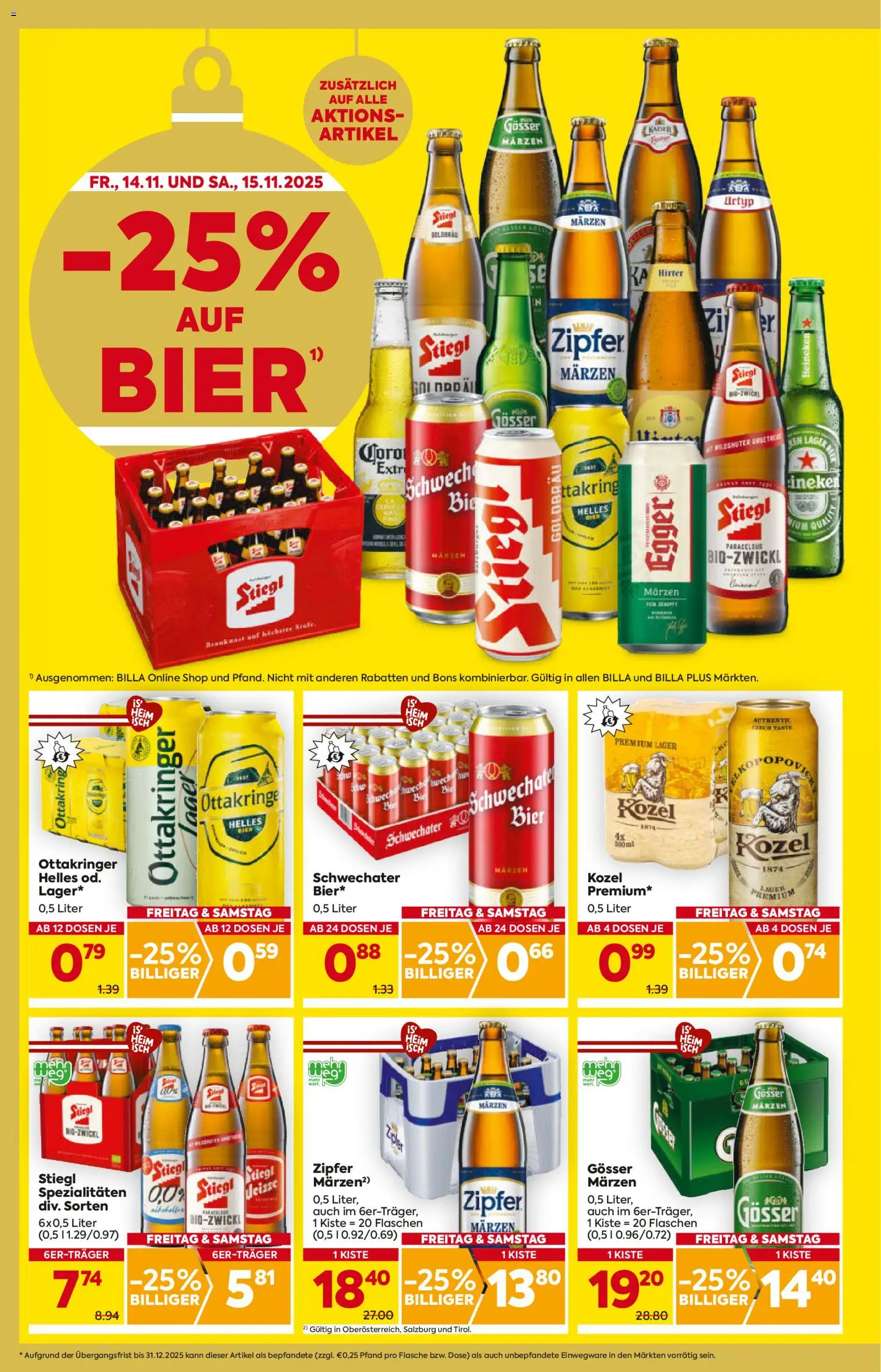 Billa Flugblatt - Salzburg gültig ab 13.11.2025 | Seite: 2 | Produkte: Bier