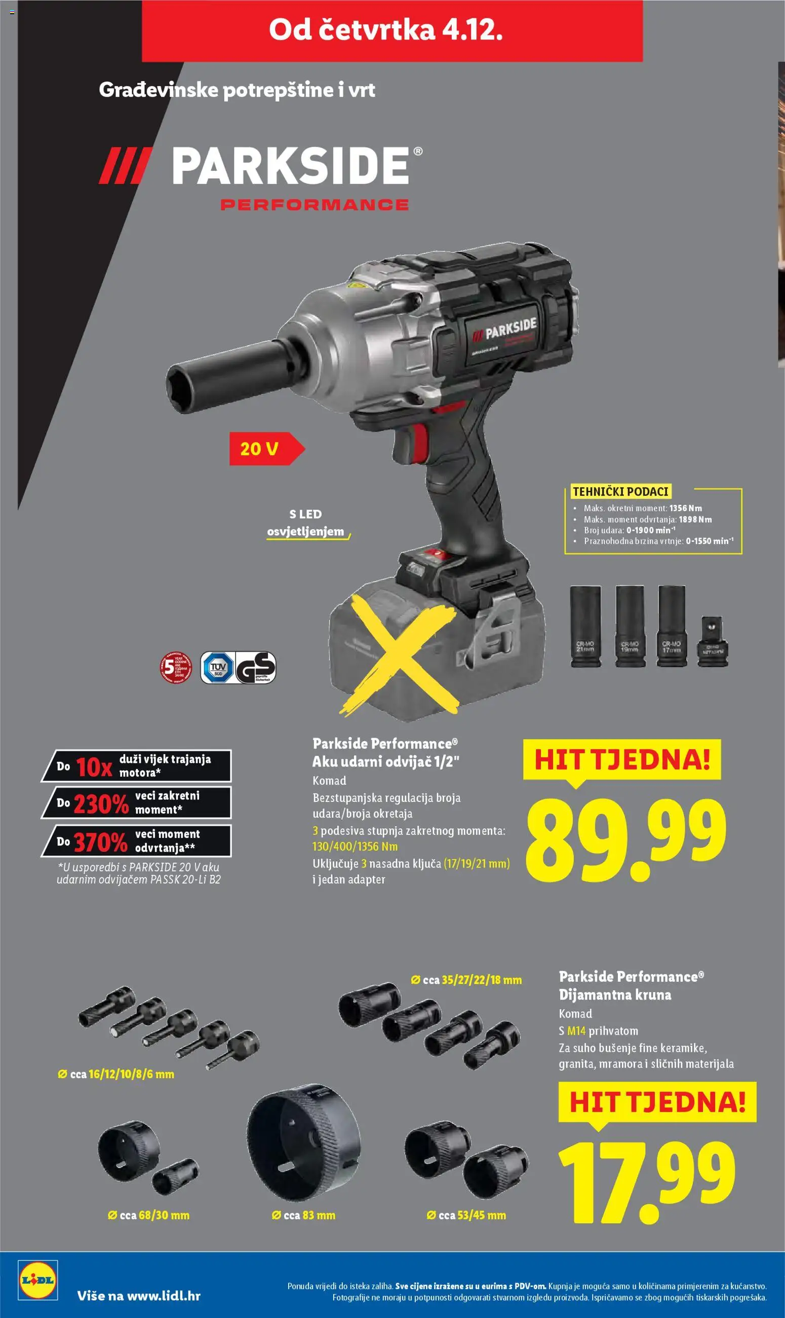 Lidl katalog | vrijedi od 01.12.2025 | Stranica: 52 | Proizvodi: Adapter, Odvijač, Parkside