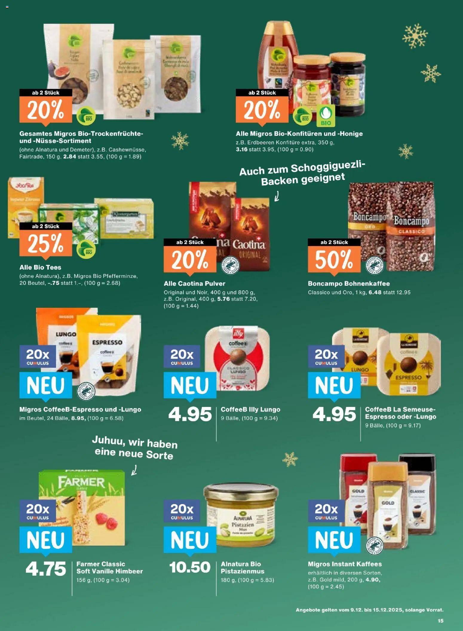Migros Aktionen – gültig ab 09.12.2025 | Seite: 15 | Produkte: Pulver, Erdbeeren