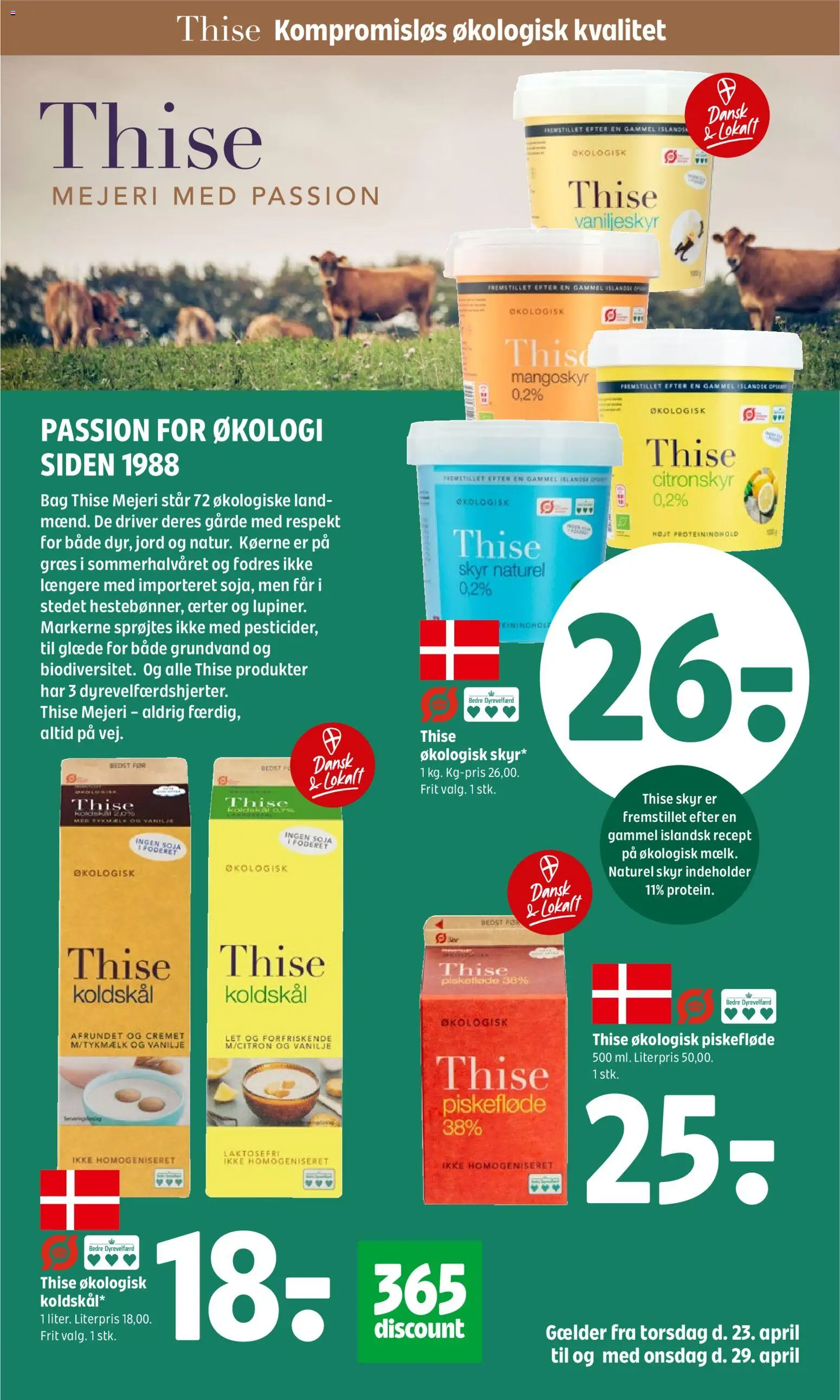 Coop 365 tilbudsavis – gyldig fra 23.04.2026 | Side: 26 | Produkter: Skyr, Koldskål, Vanilje, Ærter