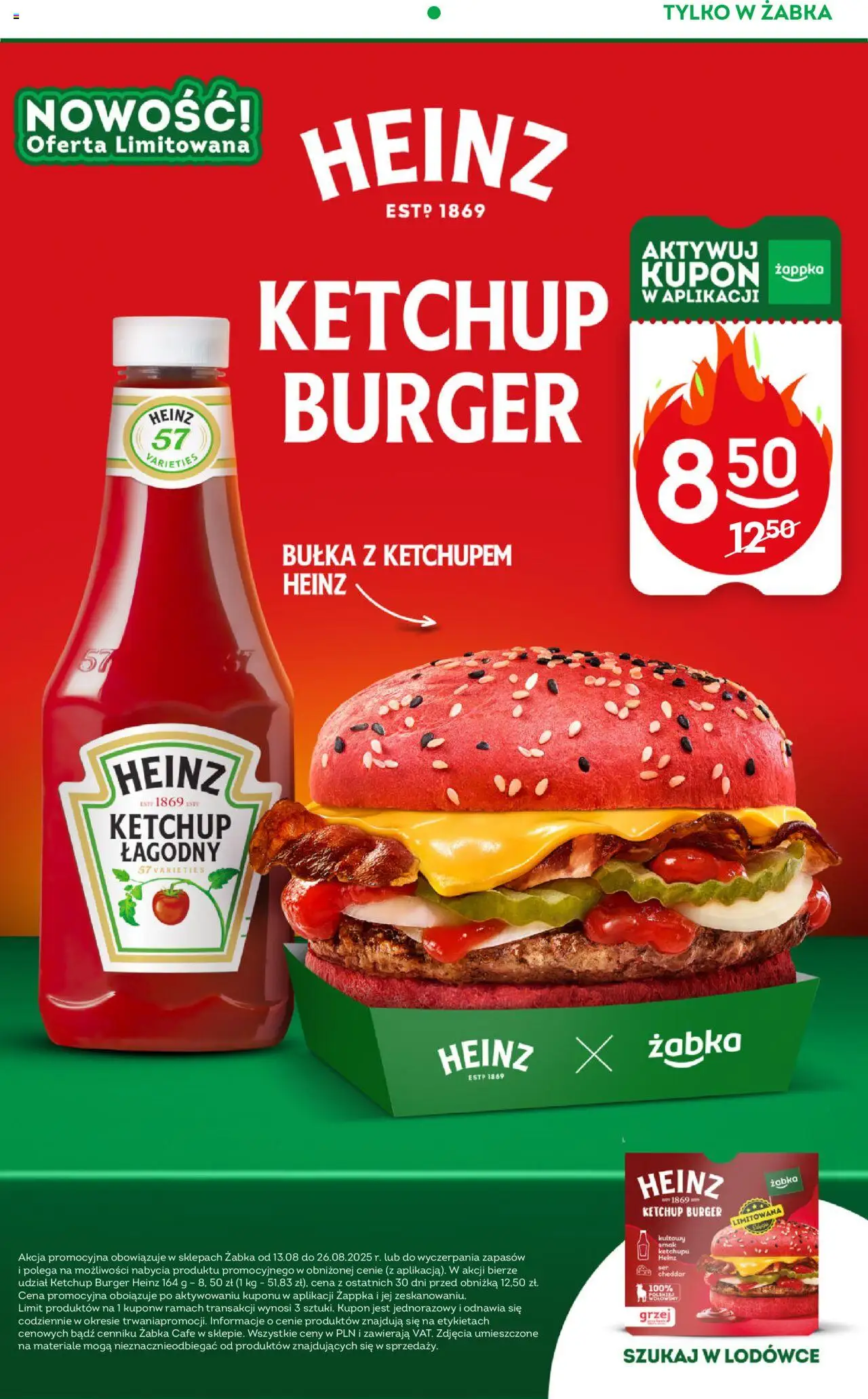 Żabka Gazetka od 13.08.2025 | Strona: 49 | Produkty: Ketchup, Bułka, Cheddar