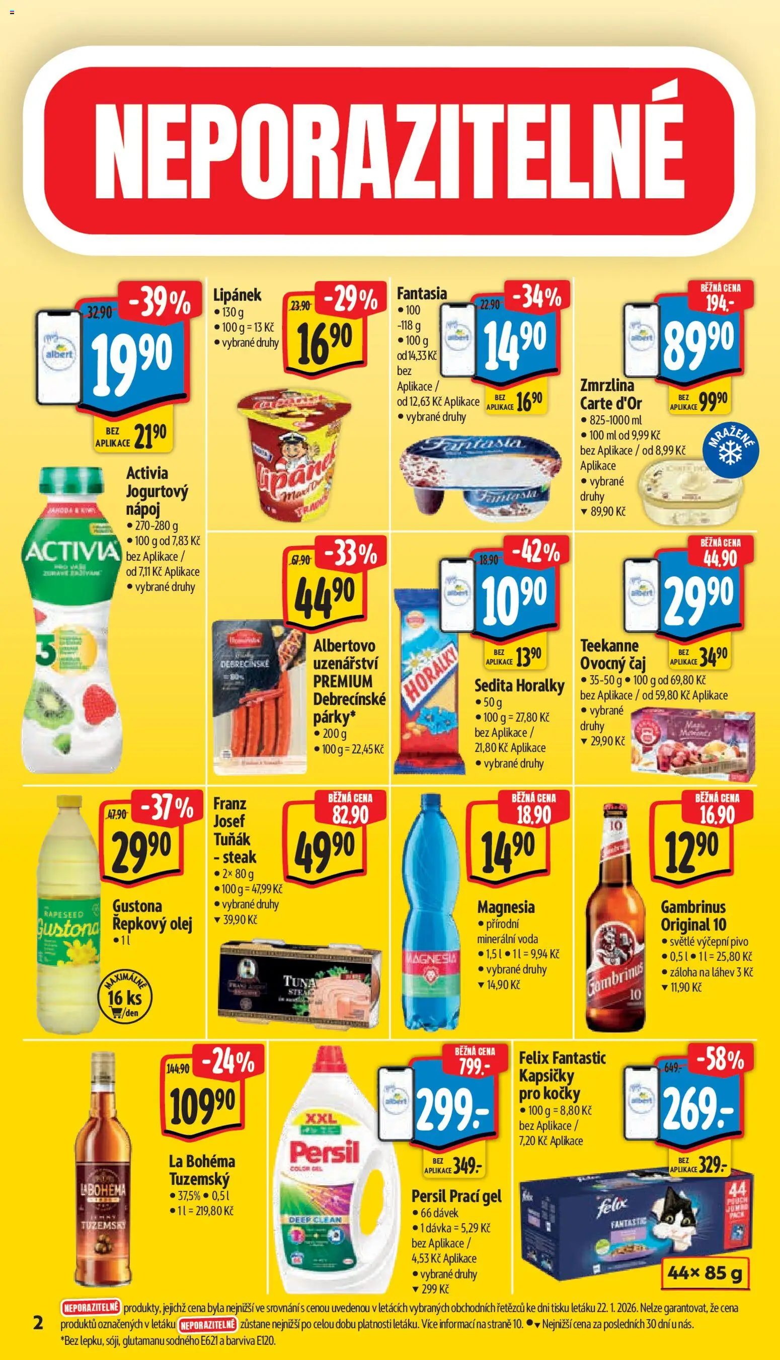 Albert leták - Supermarket od 28.01.2026 | Strana: 6 | Produkty: Pivo, Čaj, Teekanne, Zmrzlina