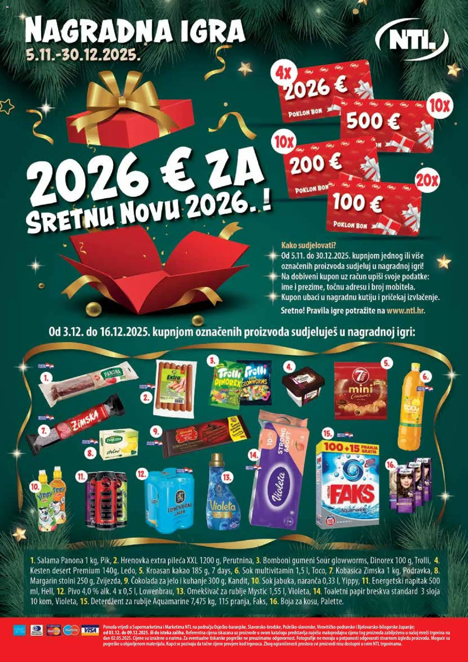 NTL katalog | vrijedi od 03.12.2025 | Stranica: 28 | Proizvodi: Salama, Omekšivač, Toaletni papir, Violeta