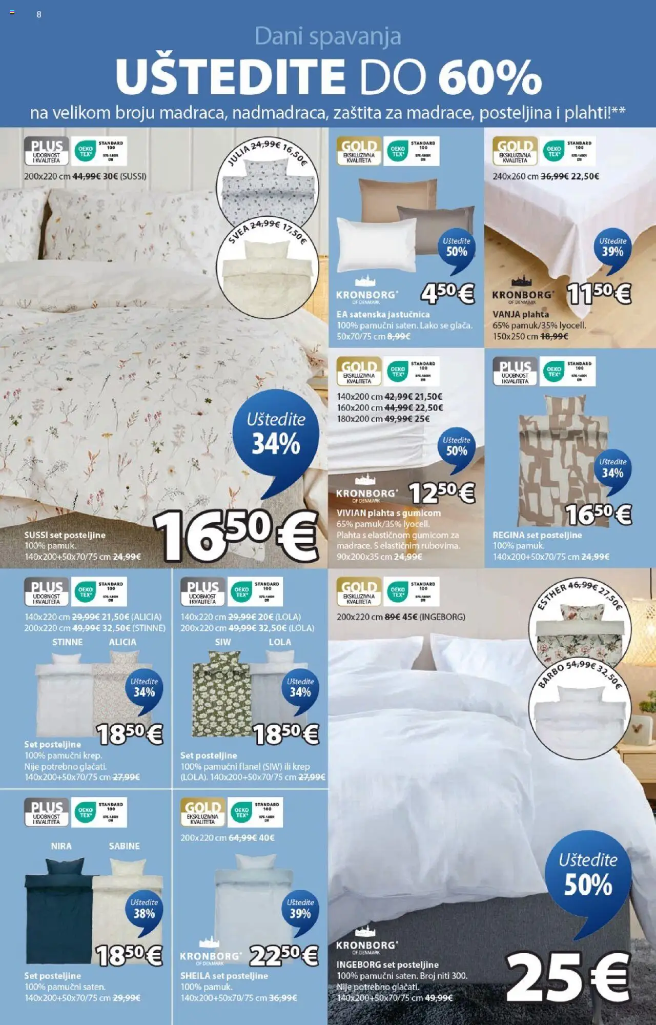 JYSK katalog | vrijedi od 01.10.2025 | Stranica: 8 | Proizvodi: Jastučnica, Plahta, Posteljina
