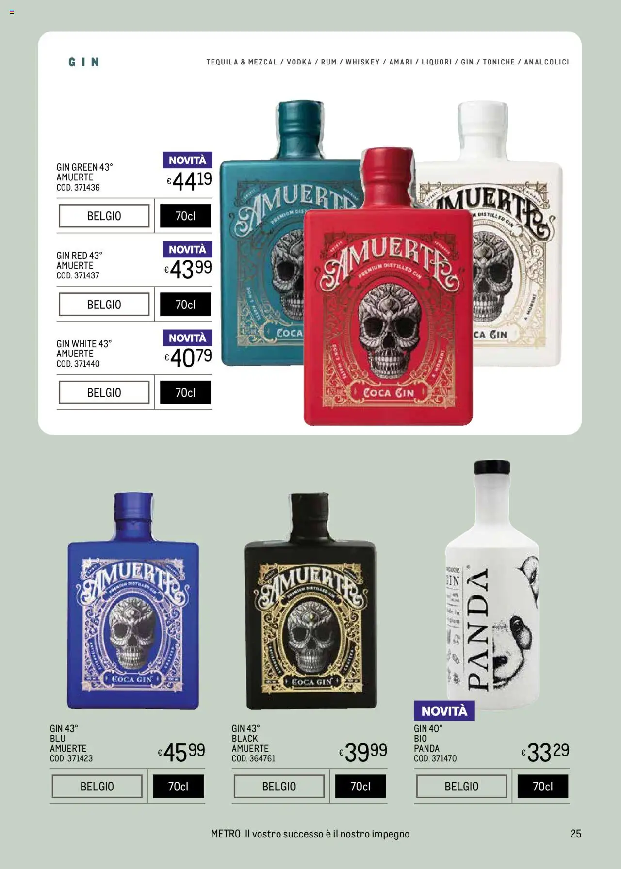 Volantino Metro del 09.05.2025 | Pagina: 25 | Prodotti: Gin, Vodka, Rum, Tequila