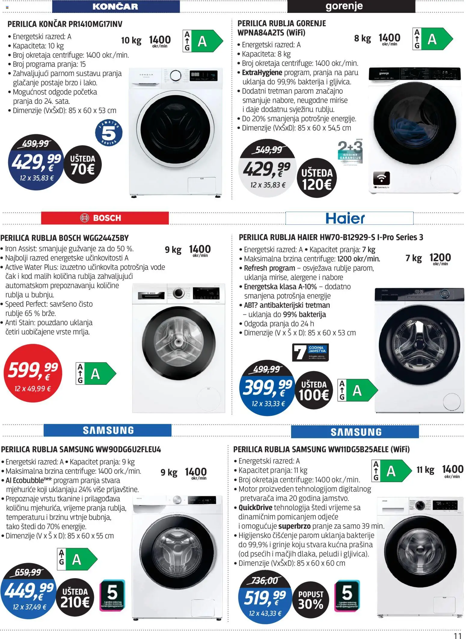 Centar Tehnike katalog | vrijedi od 13.04.2026 | Stranica: 11 | Proizvodi: Perilica rublja