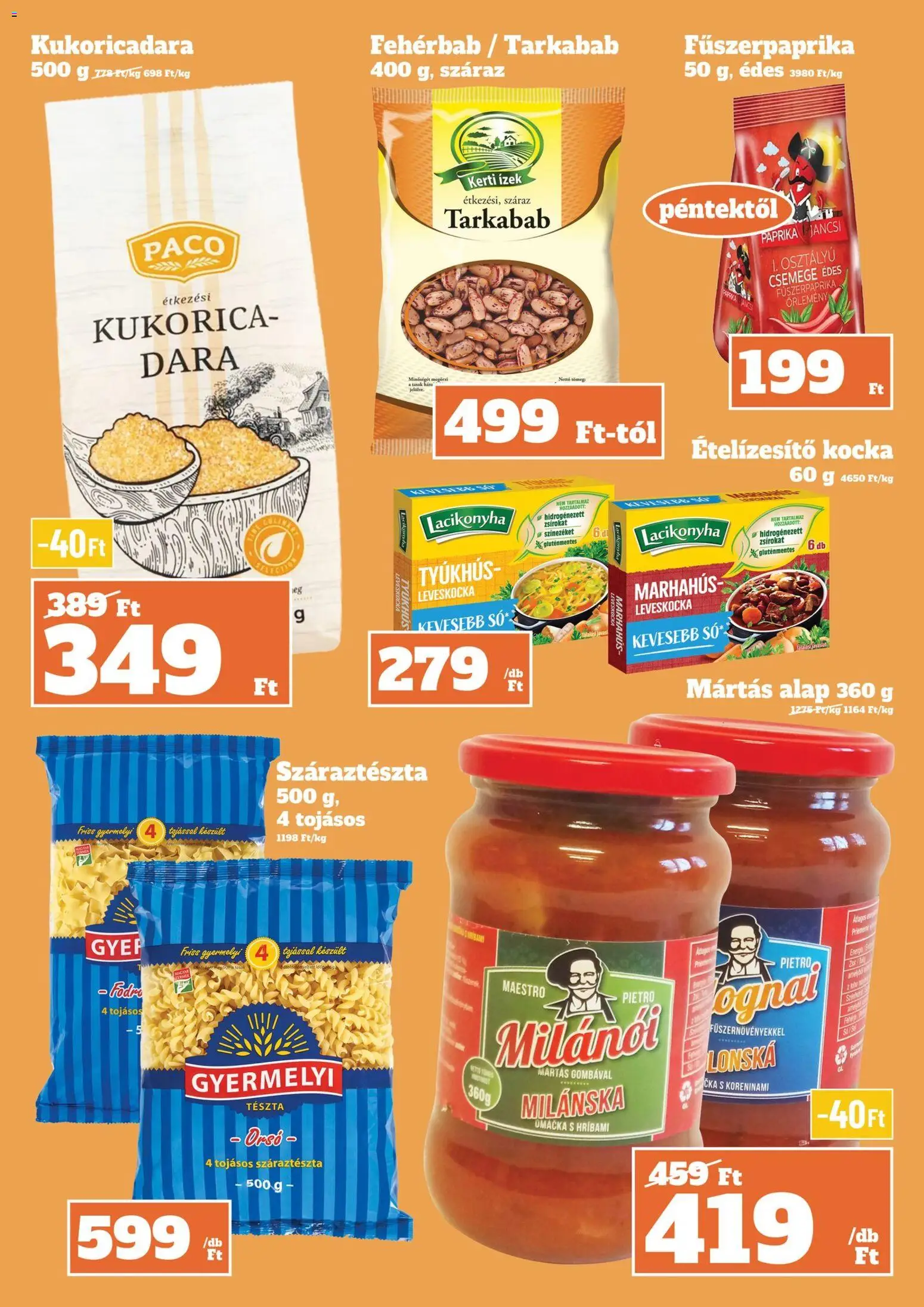 Family Diszkont akciós ujság - amely érvényes a következő dátumtól: 12.02.2026 | Oldal: 15 | Termékek: Leveskocka, Kukorica dara, Tészta, Só